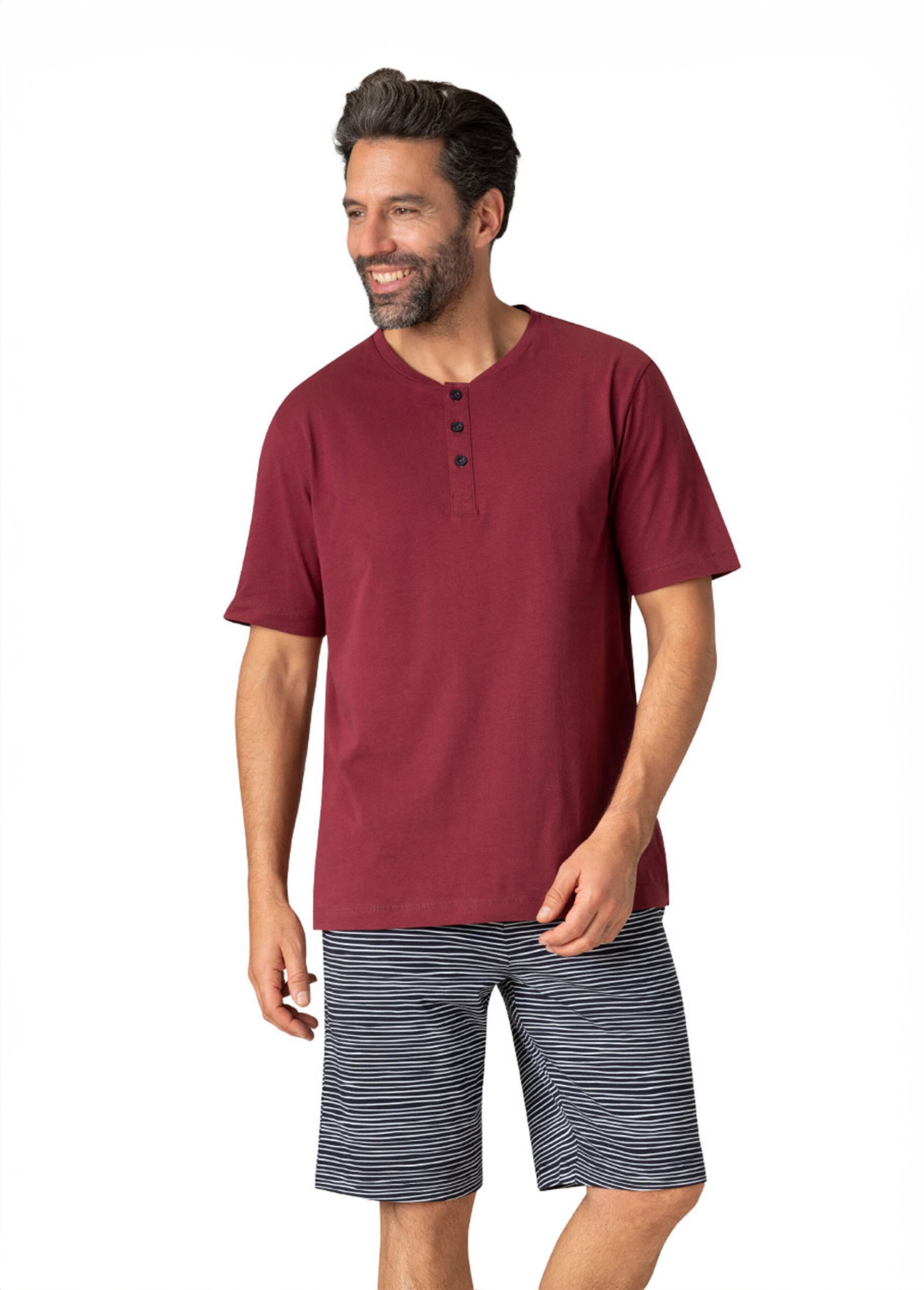 Pyjama short imprimé homme