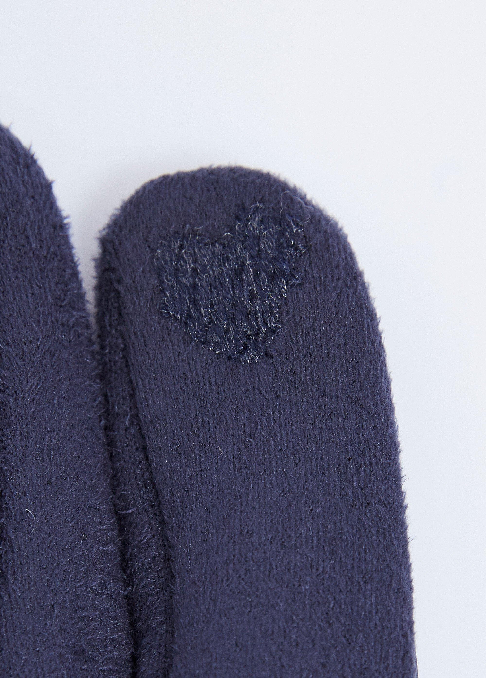 Gants tactiles bi-matière velouté et imperméable Femme Bleu UBLINE DE2