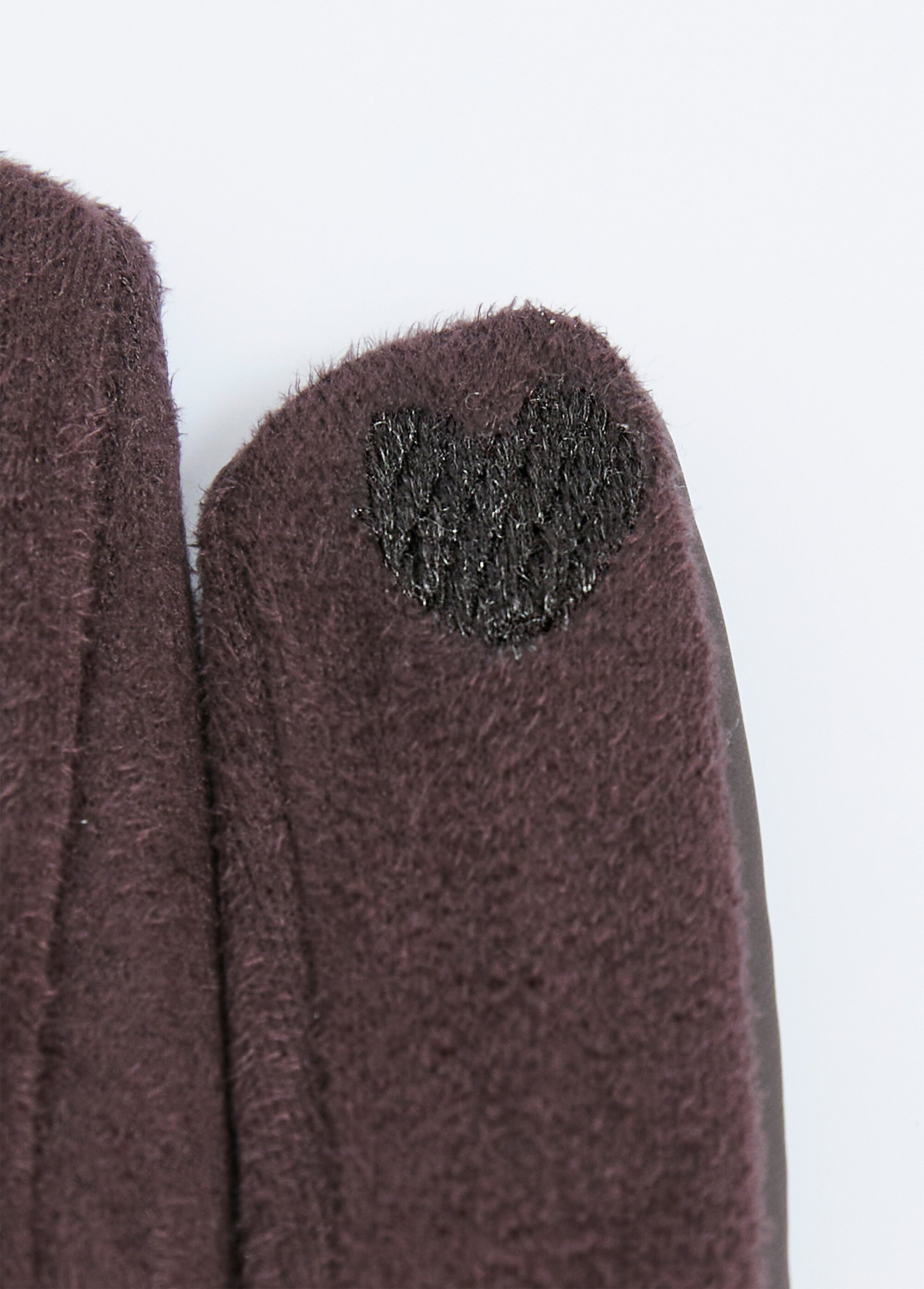 Gants tactiles bi-matière velouté et imperméable Femme Marron UBLINE DE1