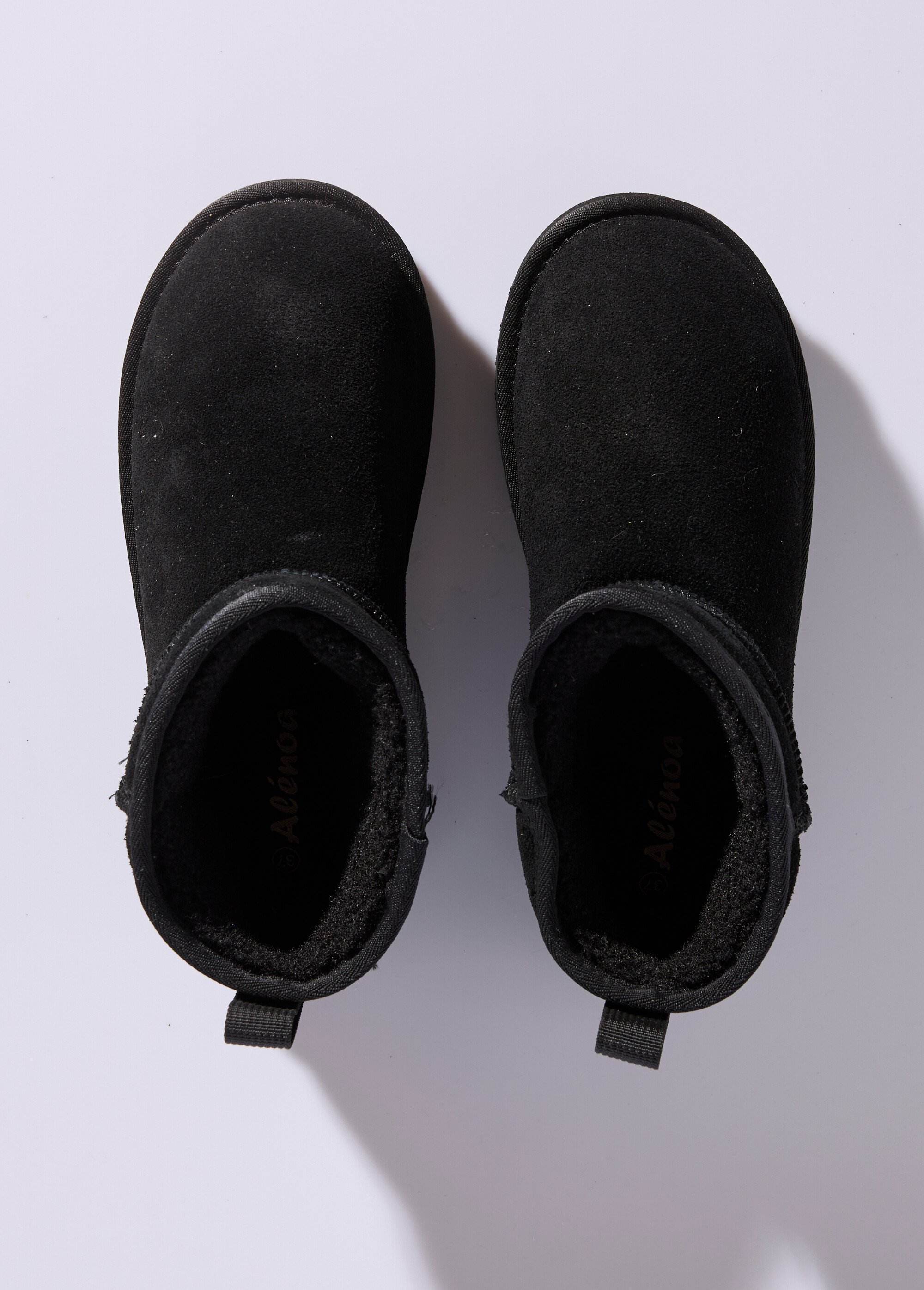 Low boots fourrées semelle compensée Femme Noir JPAL-1327 OV1