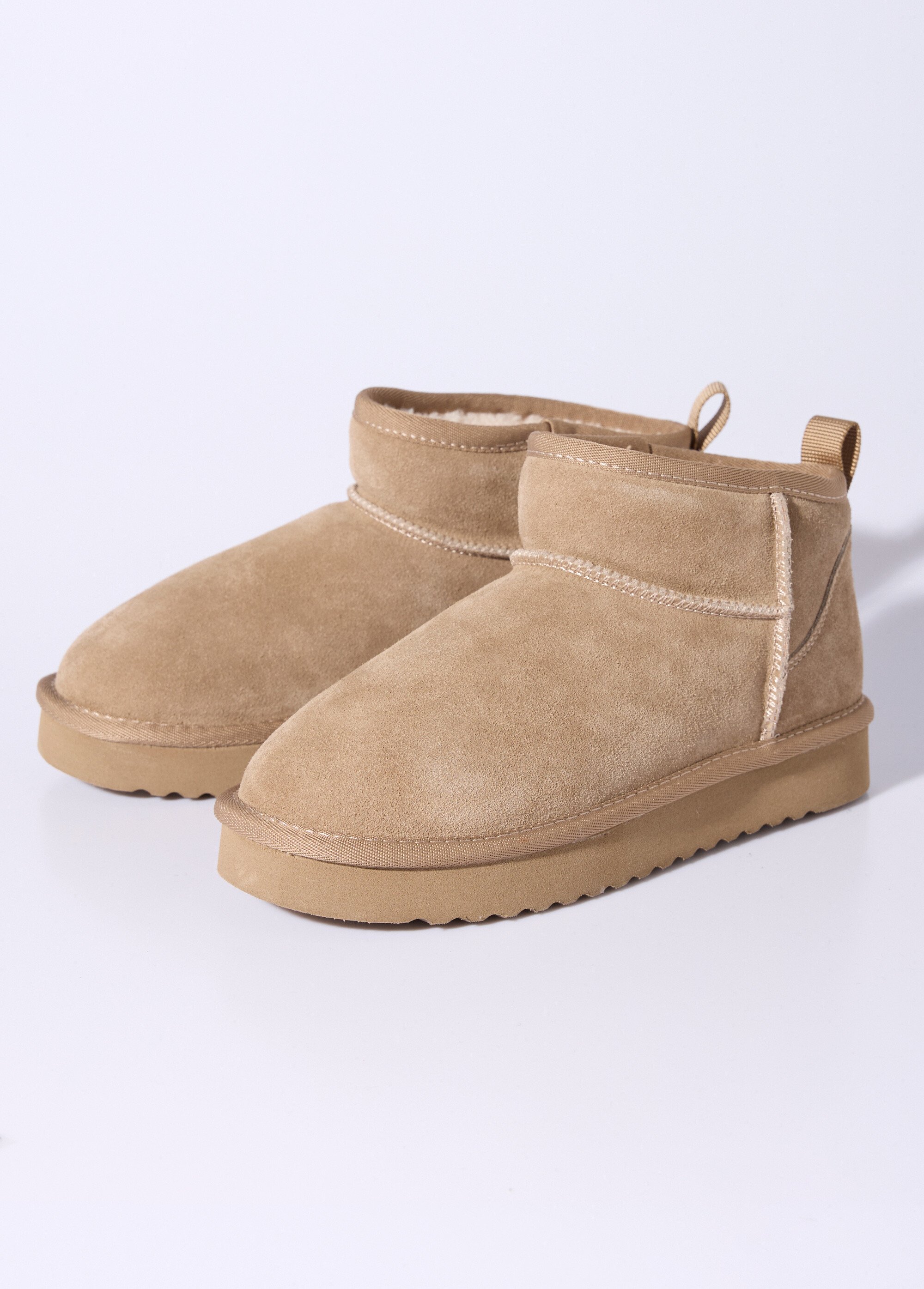 Low boots fourrées semelle compensée