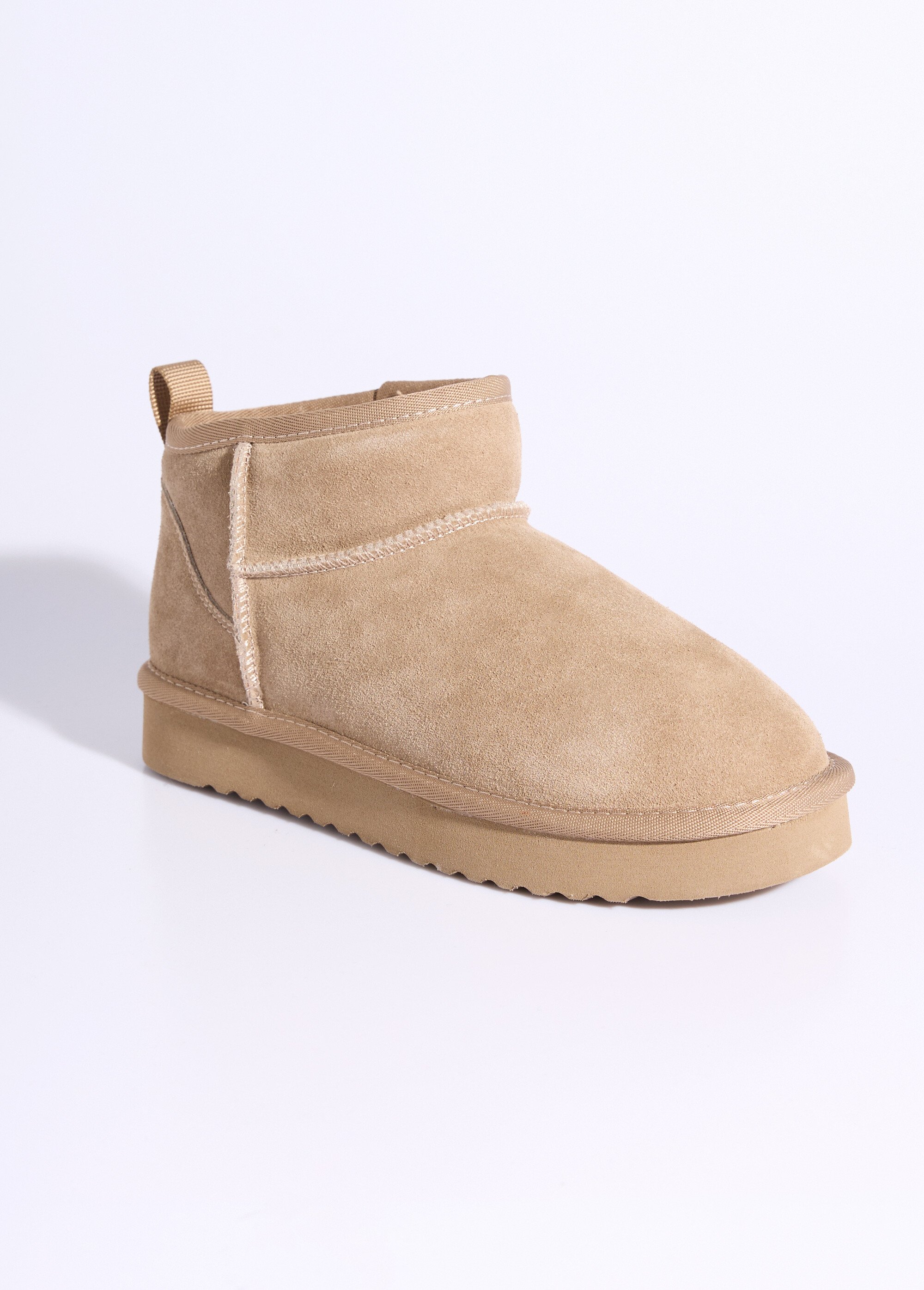 Low boots fourrées semelle compensée