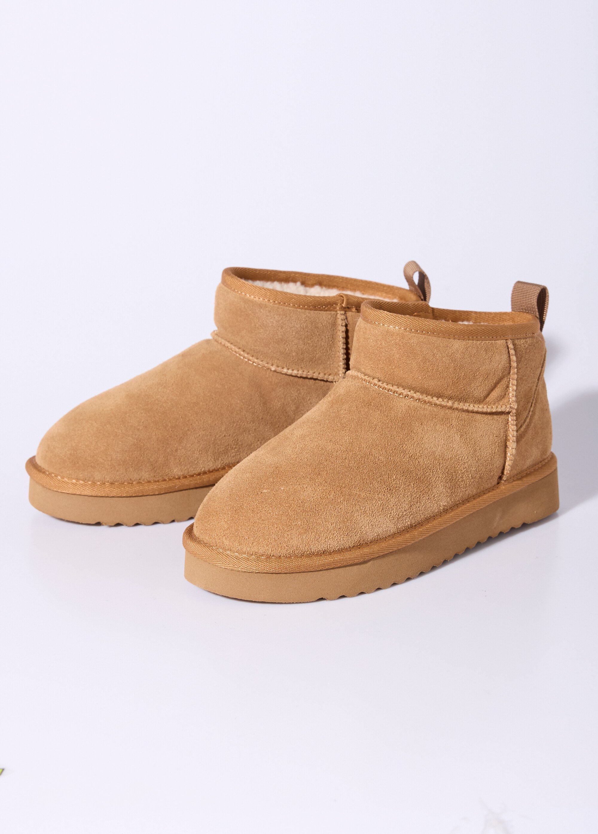 Low boots fourrées semelle compensée