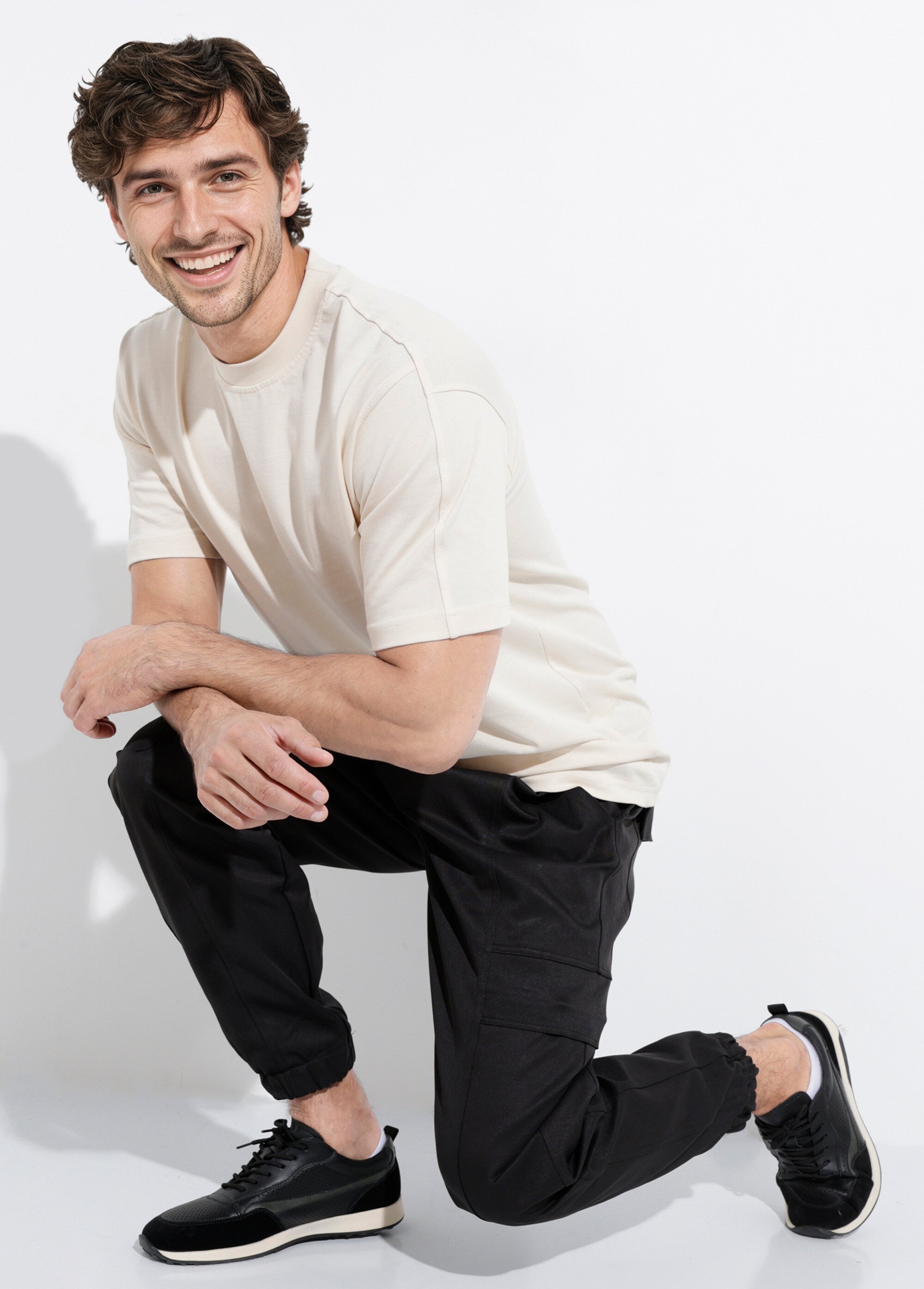 Pantalon cargo bas élastiqué, sportswear