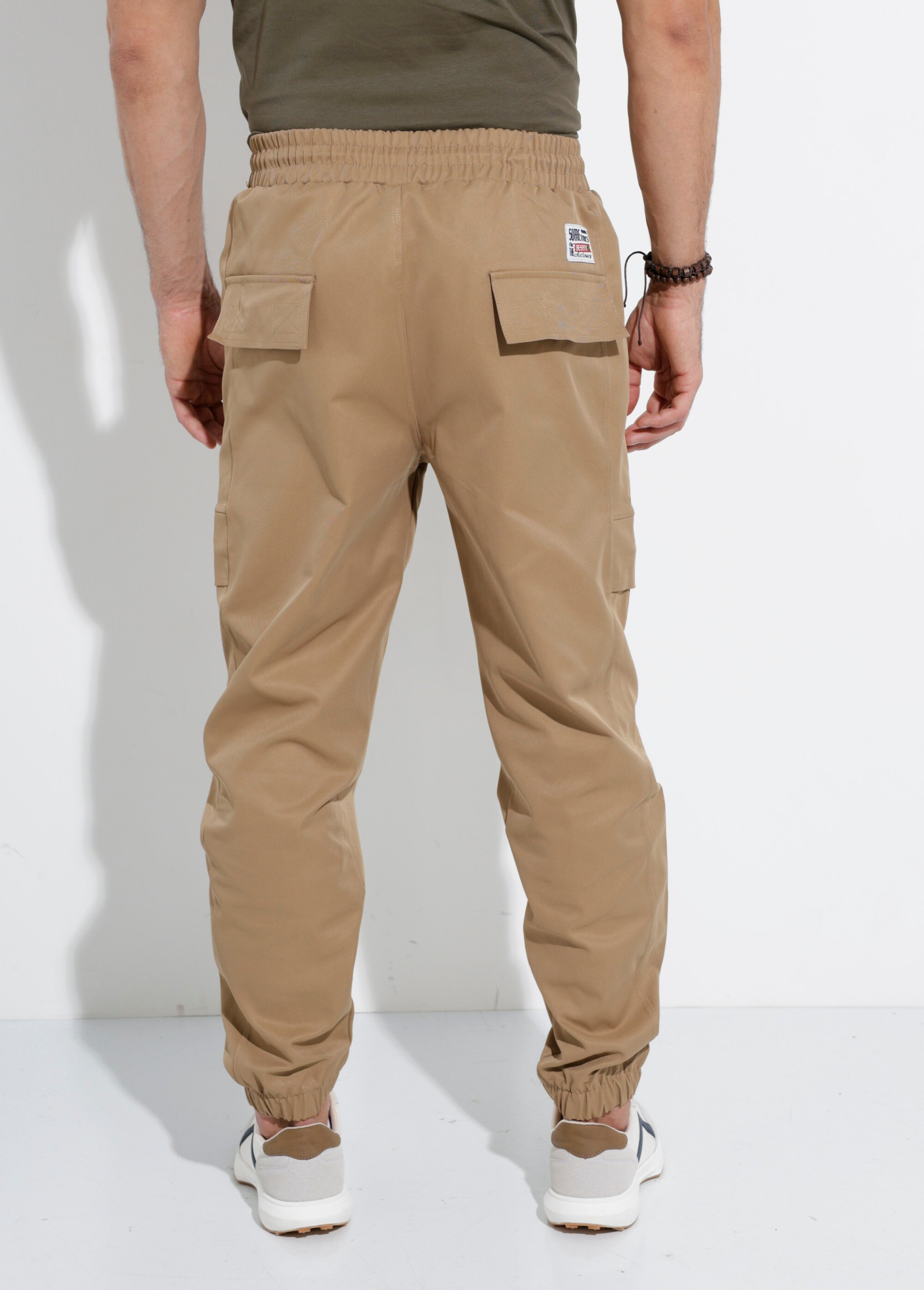 Pantalon cargo bas élastiqué, sportswear Homme Marron DYL2567 DO1