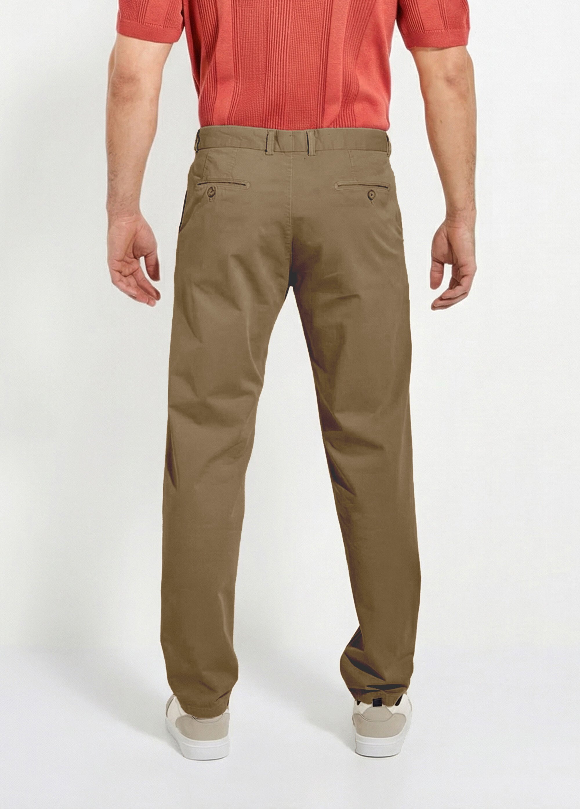 Pantalon chino droit toile coton stretch