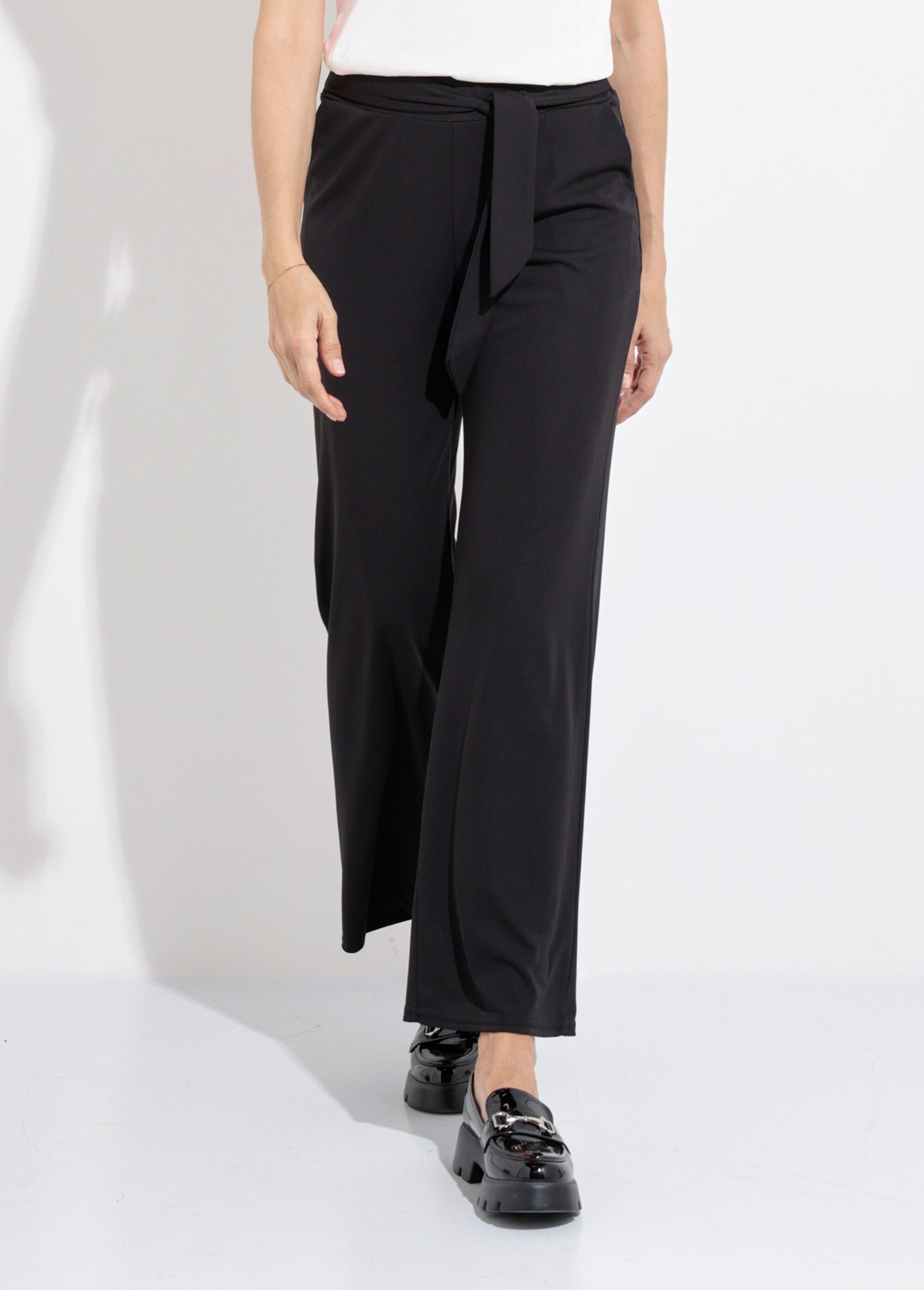Pantalon fluide extensible à ceinturer Femme Noir FI-CELINE FA1
