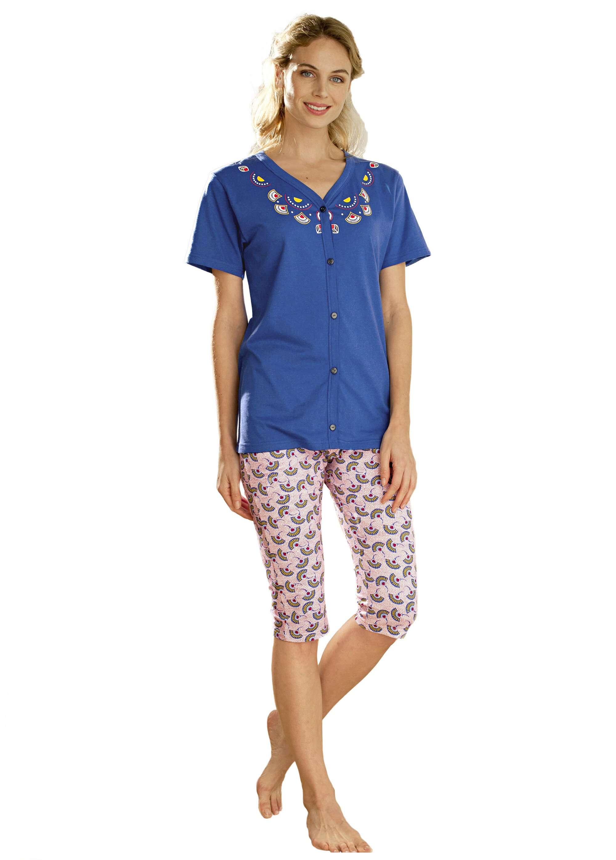 Pyjacorsaire coton haut boutonné