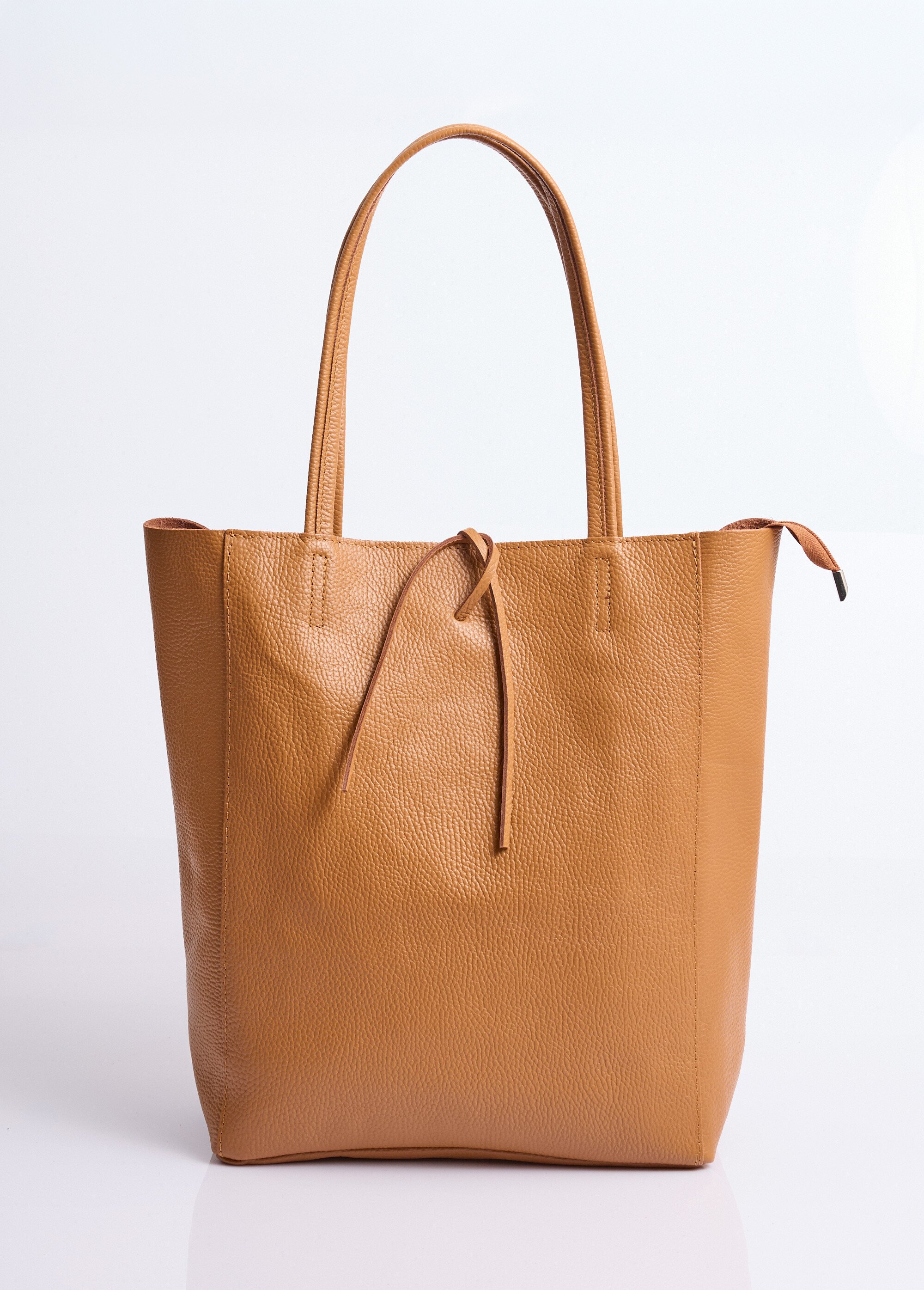 Sac shopping en cuir véritable