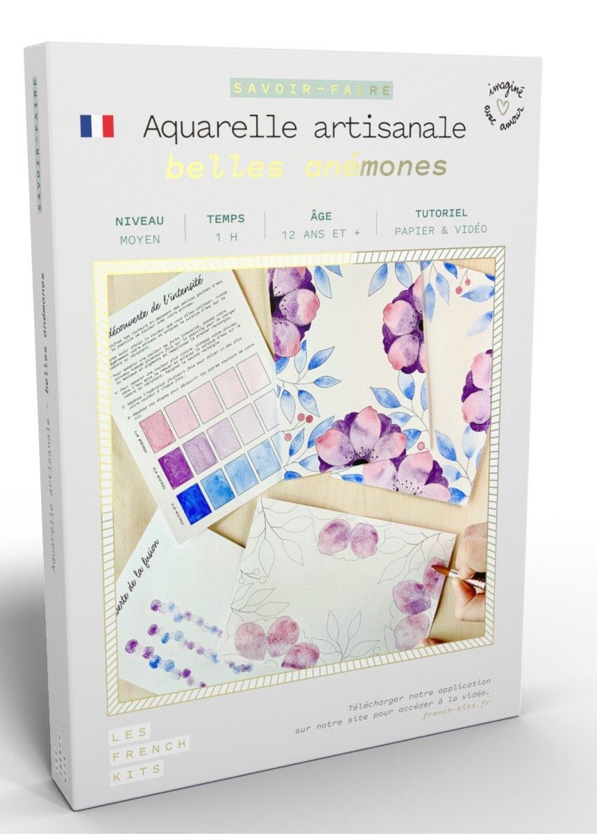 Aquarelle artisanale ''belles anémones''