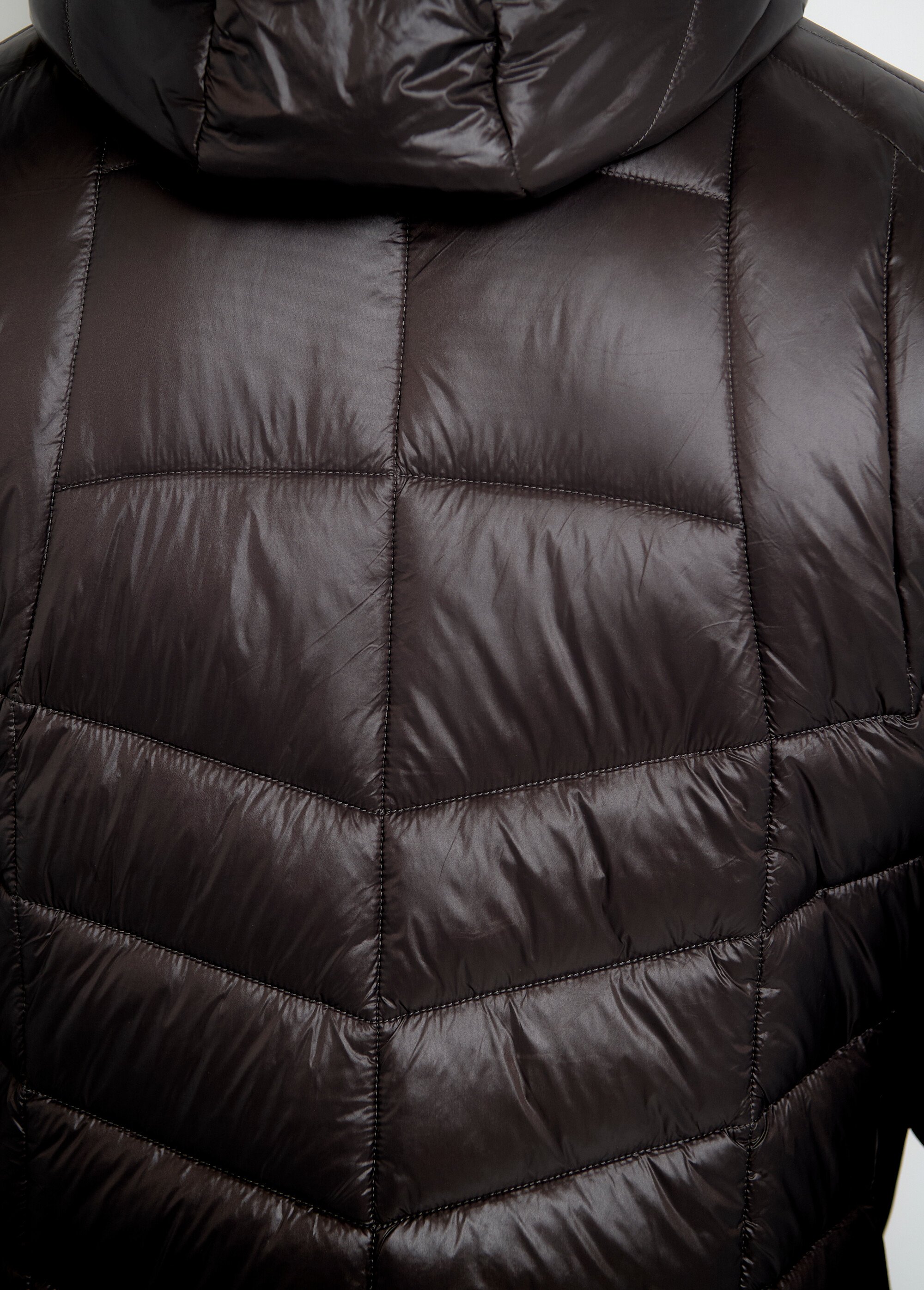 Doudoune chaude brillante détails fluo Homme Gris ARTWW2163H/GN DO2