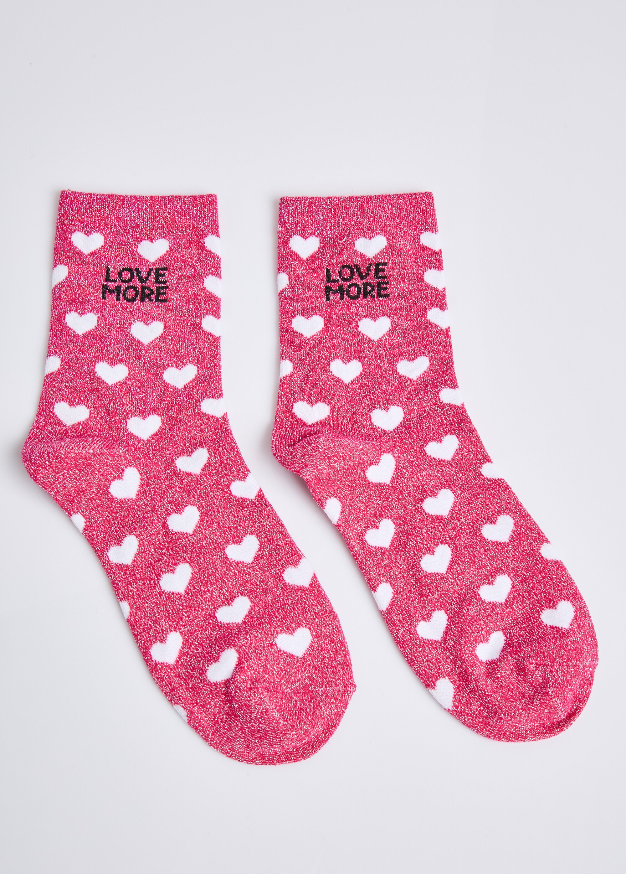 Chaussettes pailletées à message