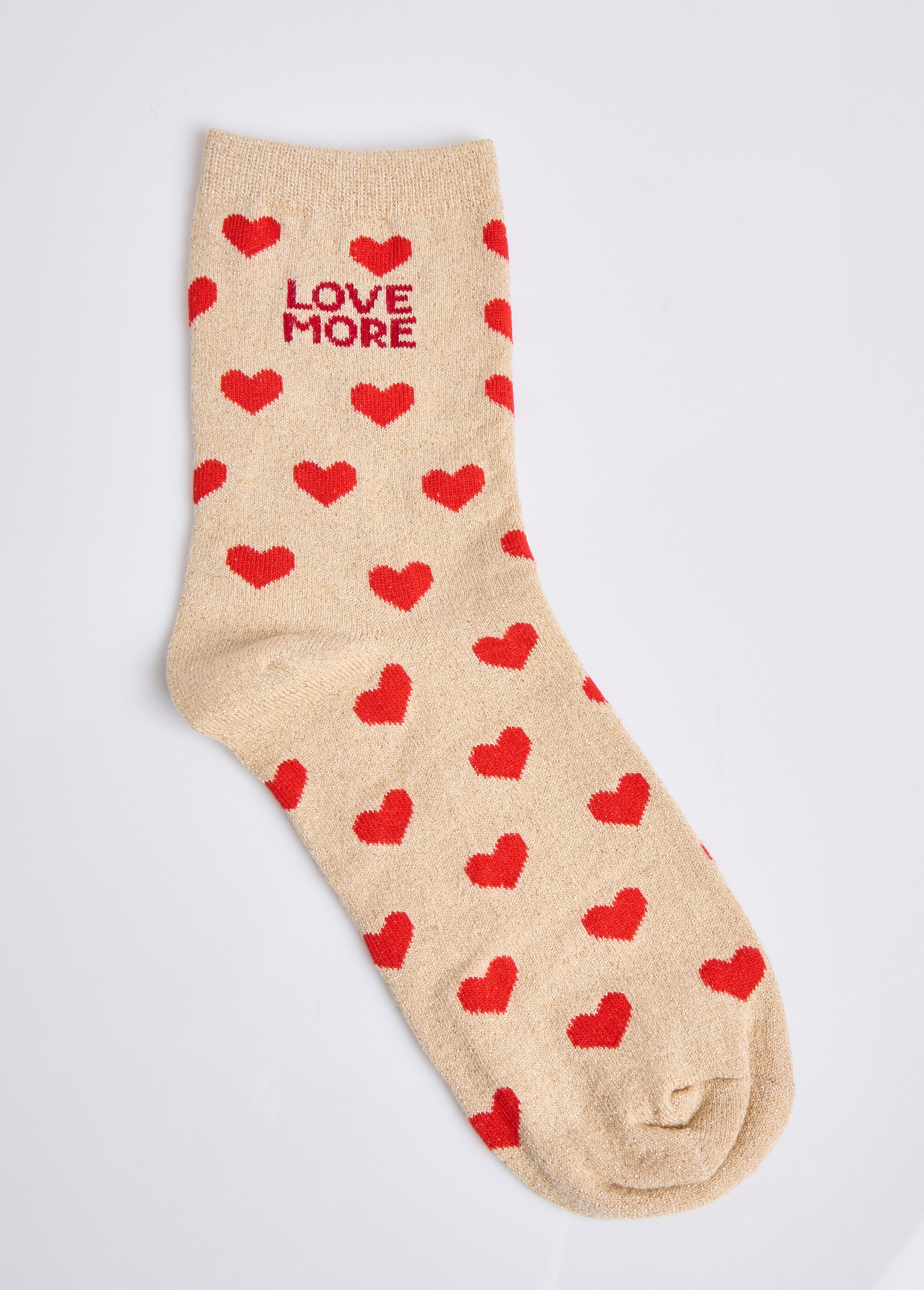 Chaussettes pailletées à message