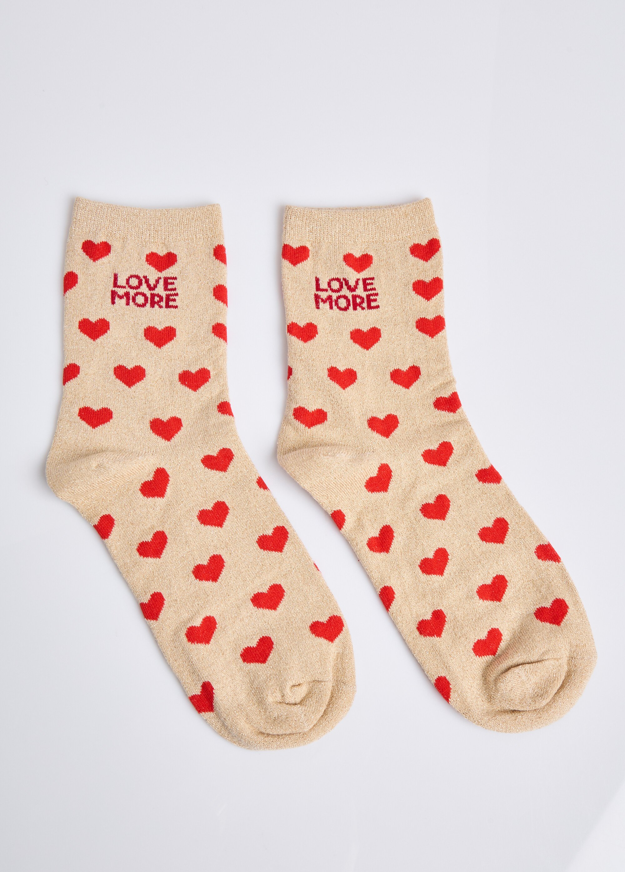 Chaussettes pailletées à message