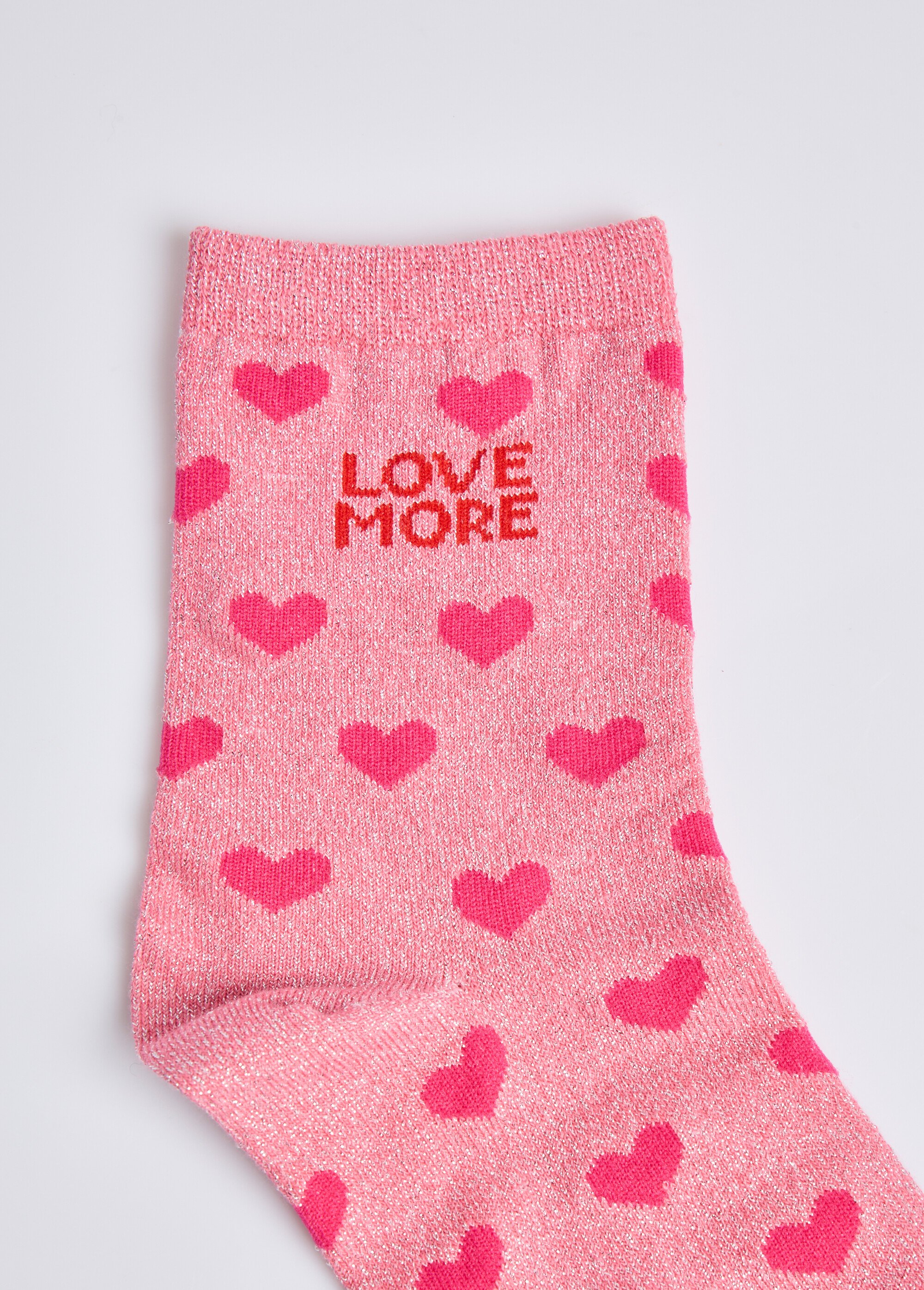 Chaussettes pailletées à message Femme Rose MILL25BW25 DE2