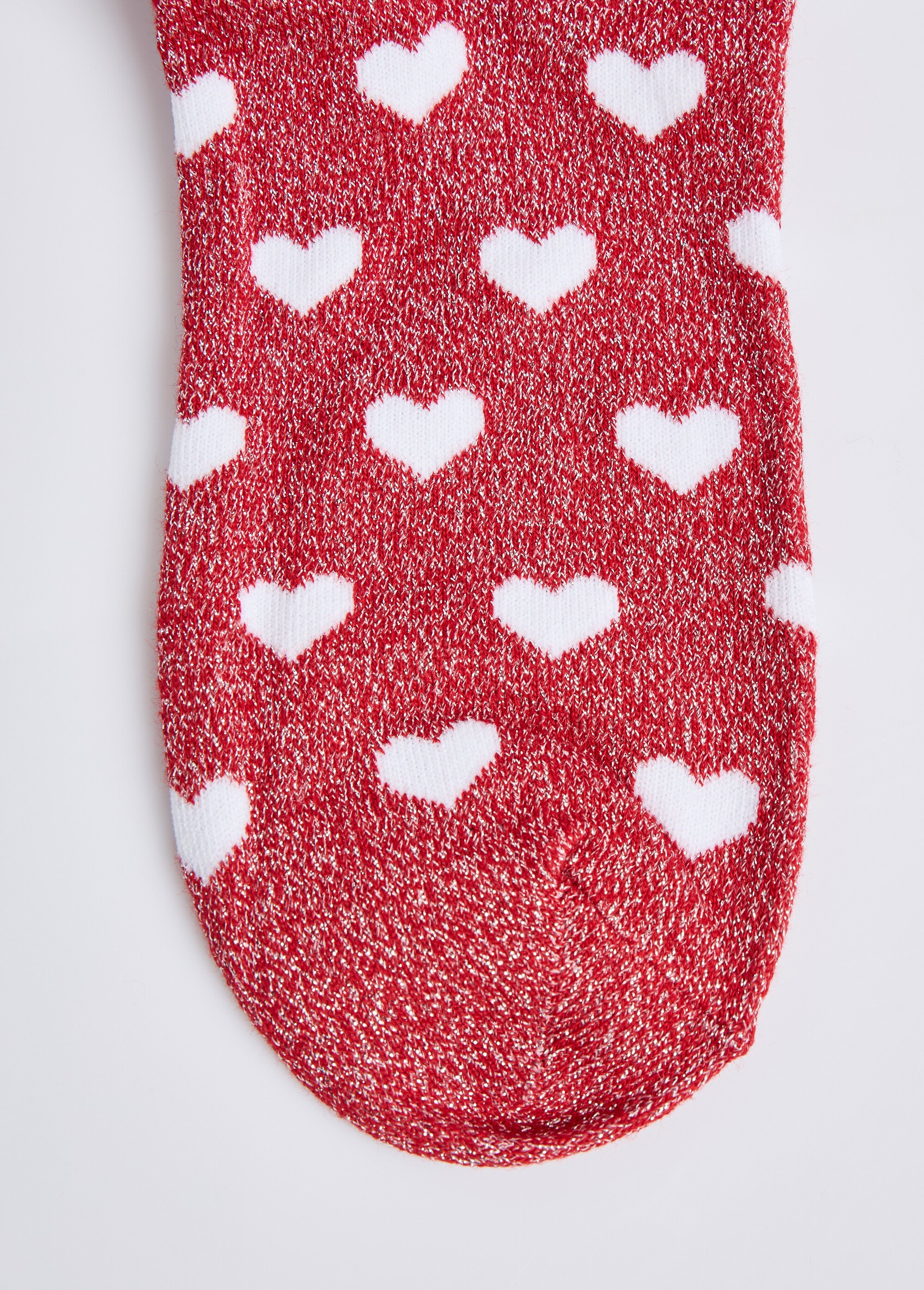 Chaussettes pailletées à message Femme Rouge MILL25BW25 DE3
