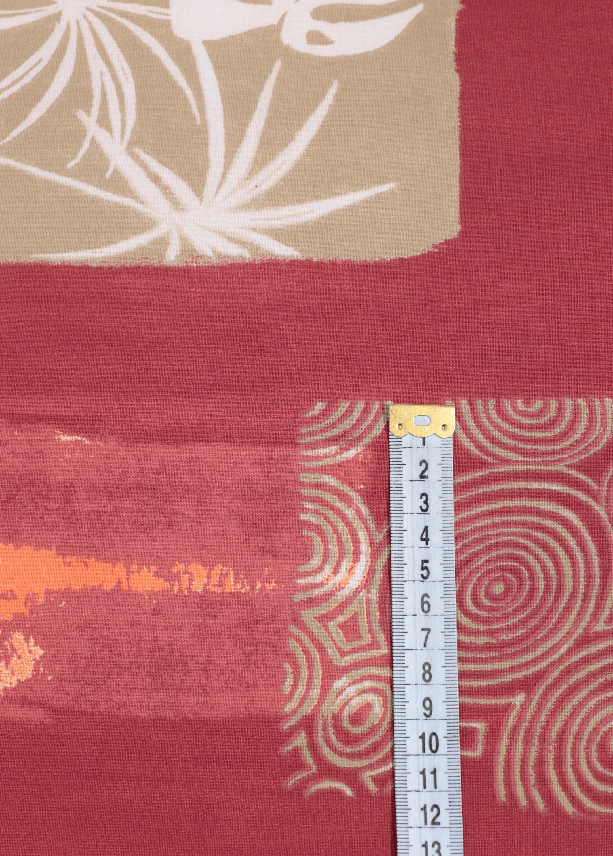 Coupon tissu coton imprimé ethnique 9B