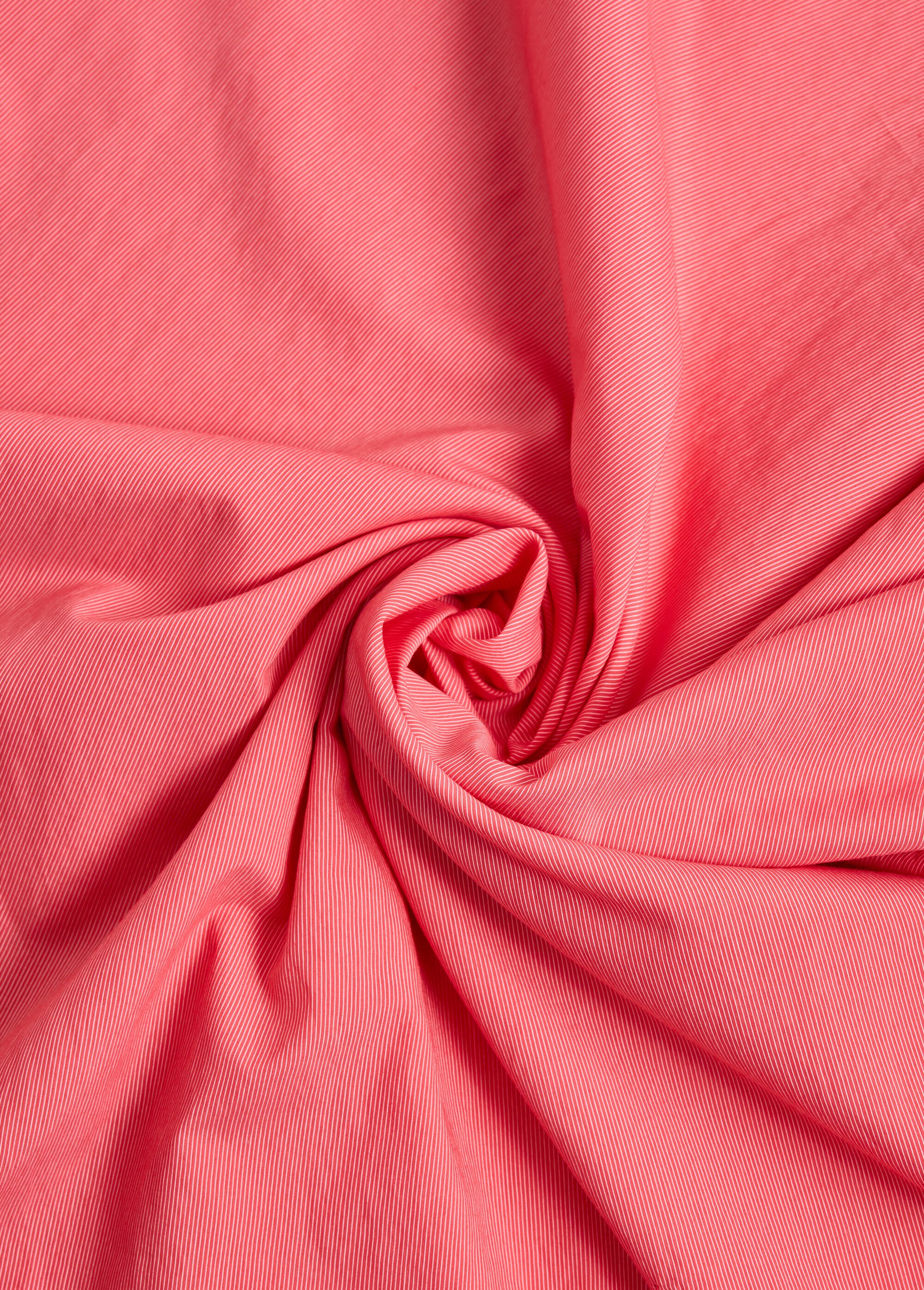 Coupon tissu fin popeline micro rayures 1M ROUGE COT142214 FA1