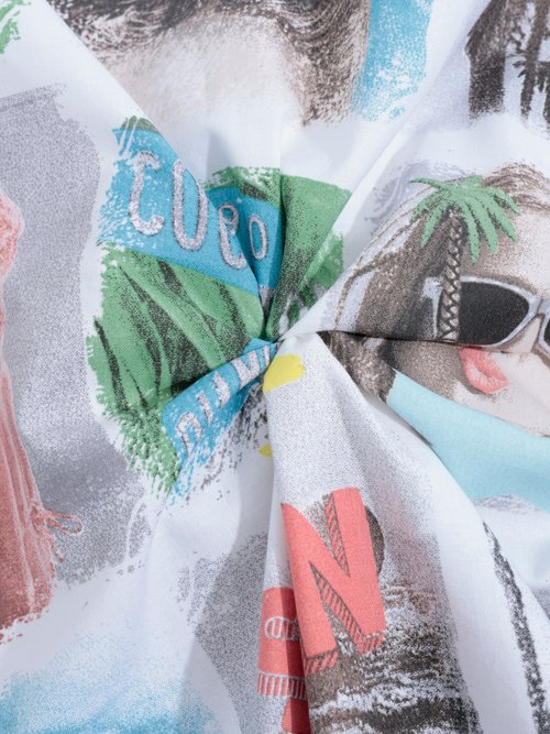 Coupon tissu inspiration Surf, fin BLEU COT146273 FA1