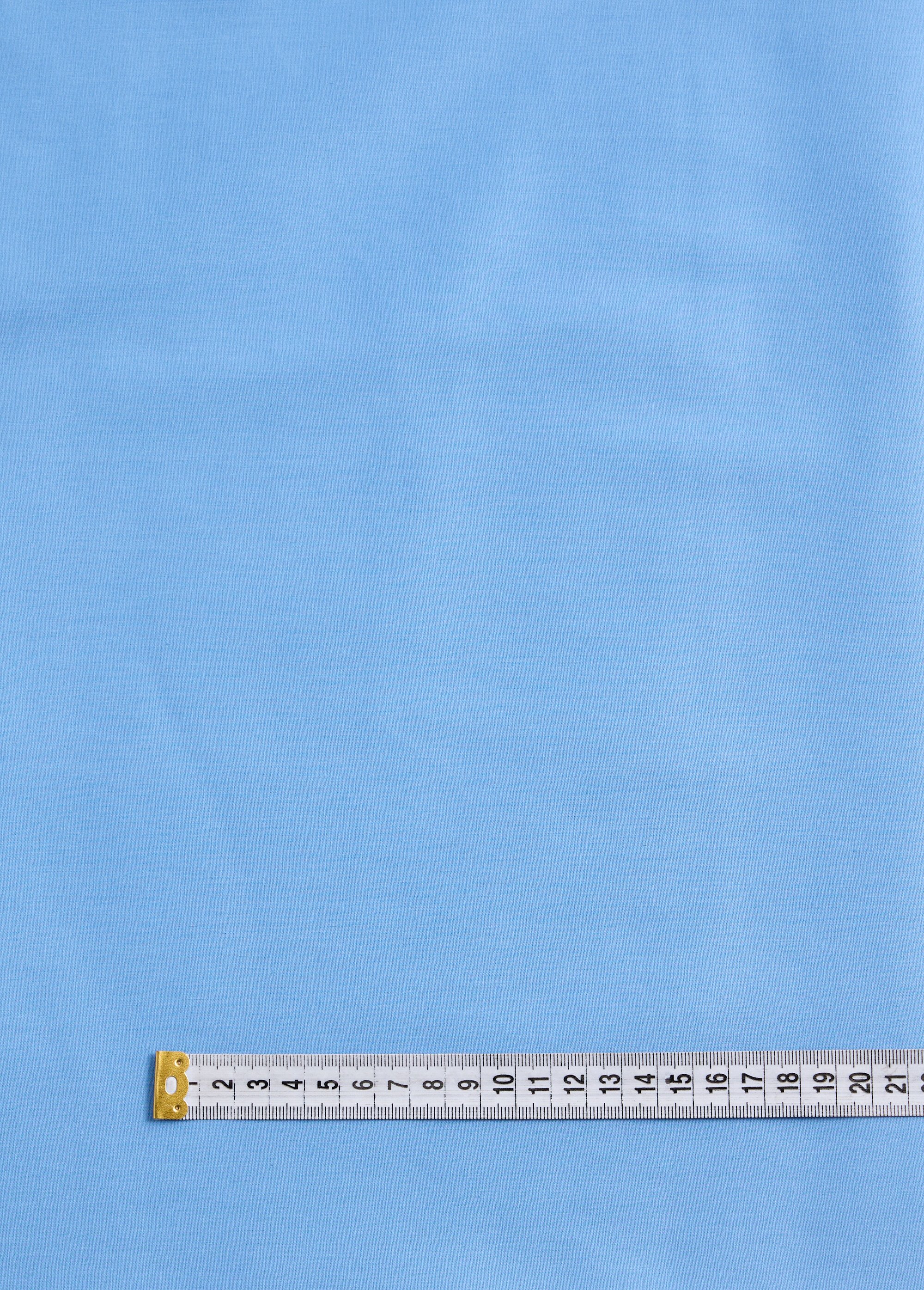 Coupon tissu popeline fine unie, 1B BLEU COT147040 DE1