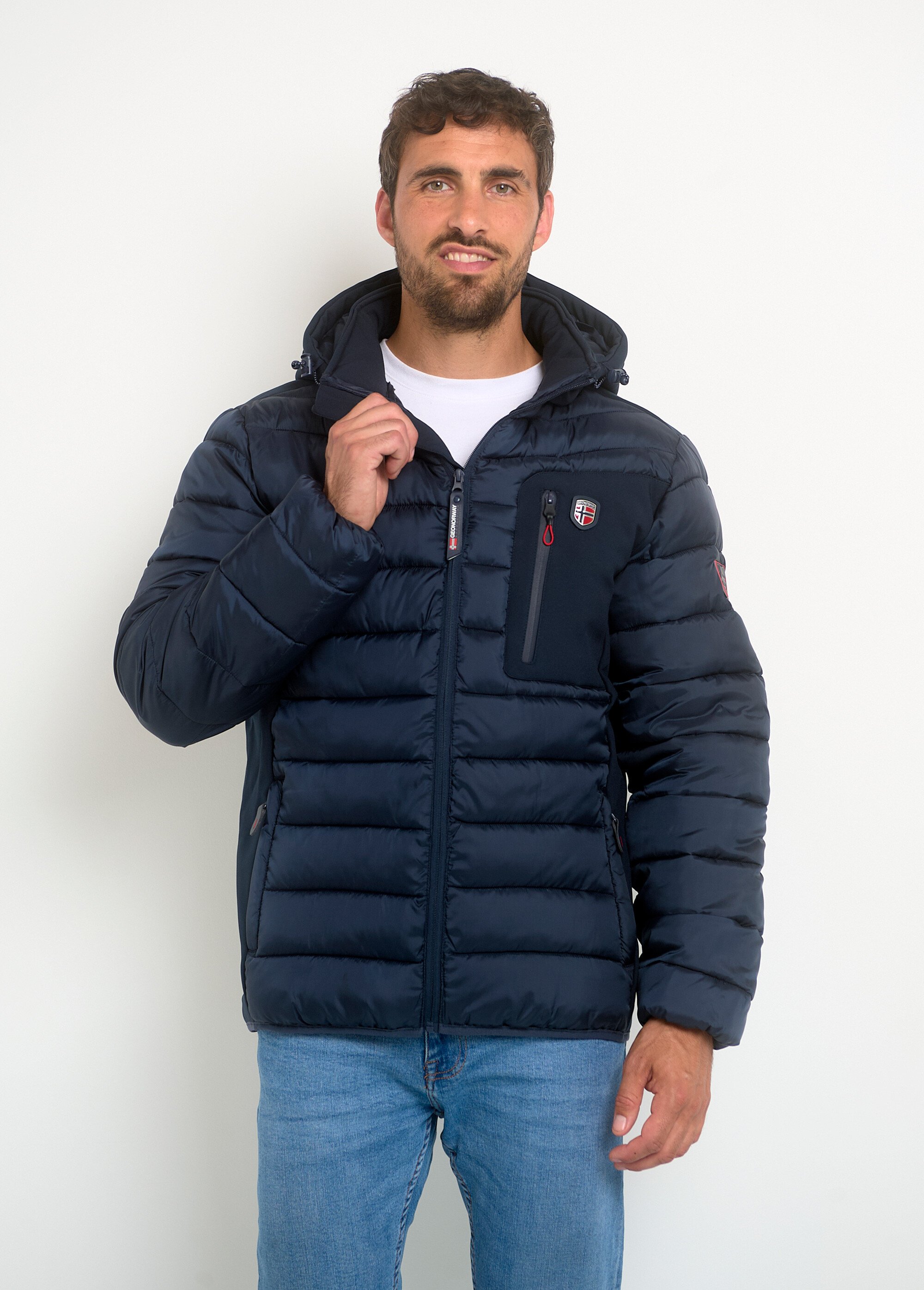 Doudoune chaude zippée à capuche