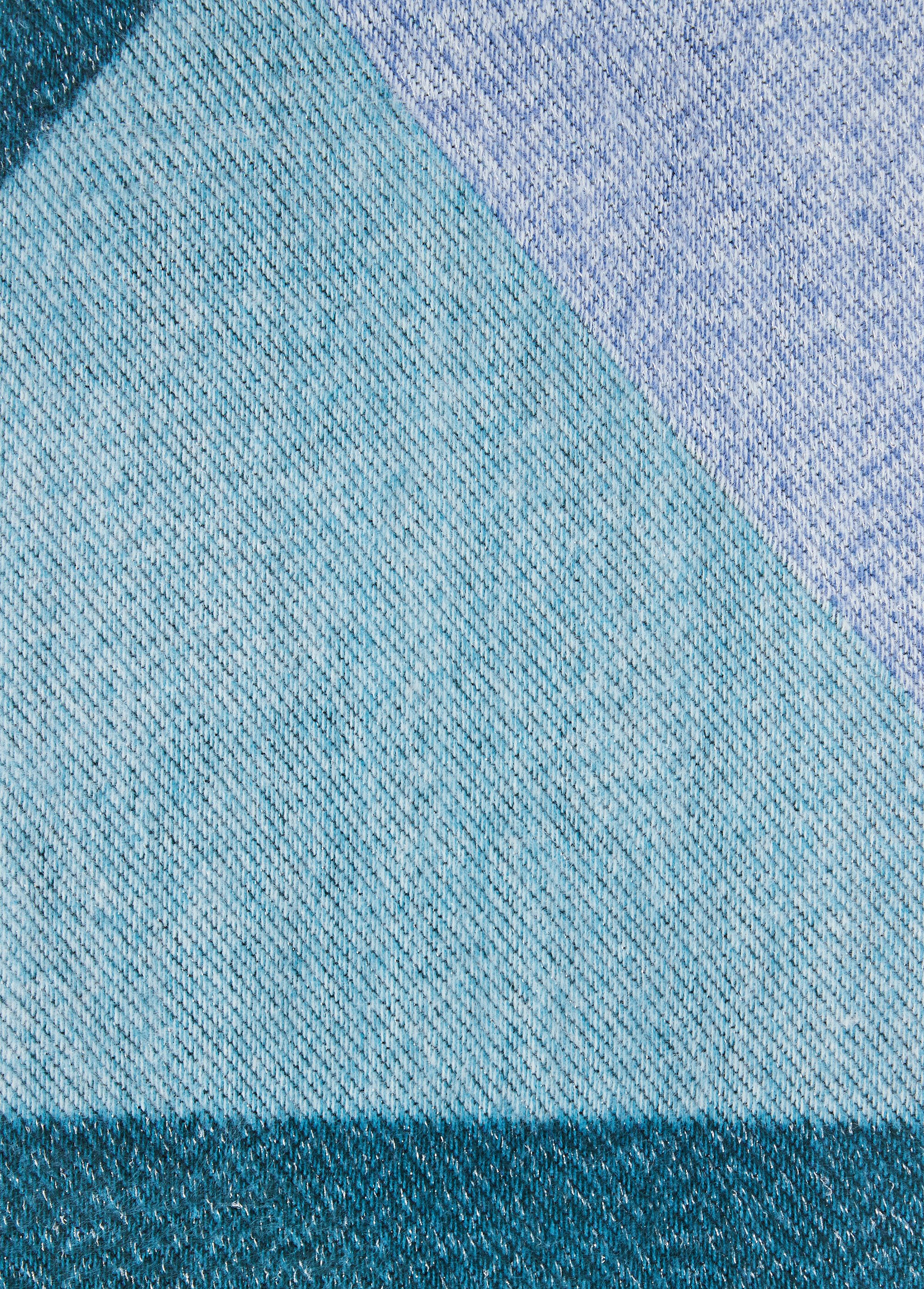 Écharpe frangée imprimé graphique Femme Bleu UGUETTE DE1