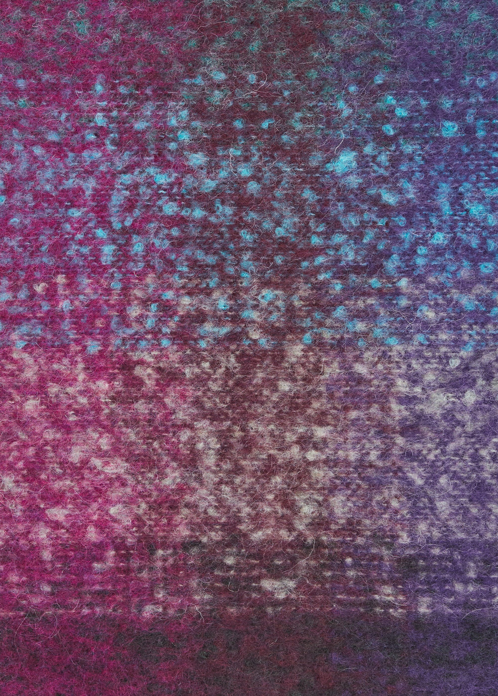 Écharpe frangée multicolore avec mohair Femme Violet UMI DE1