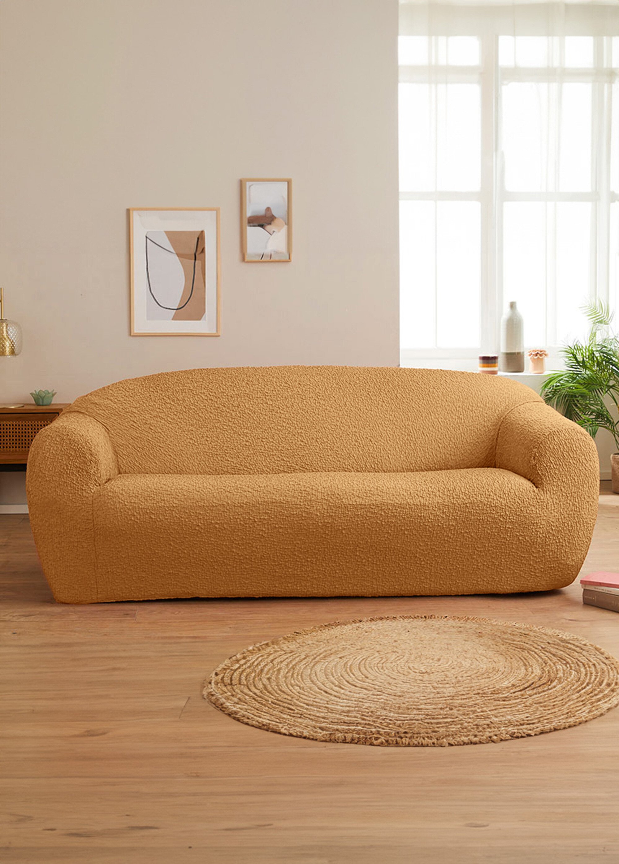 Housse intégrale chaise, fauteuil ou canapé Marron ROUCOU DE1