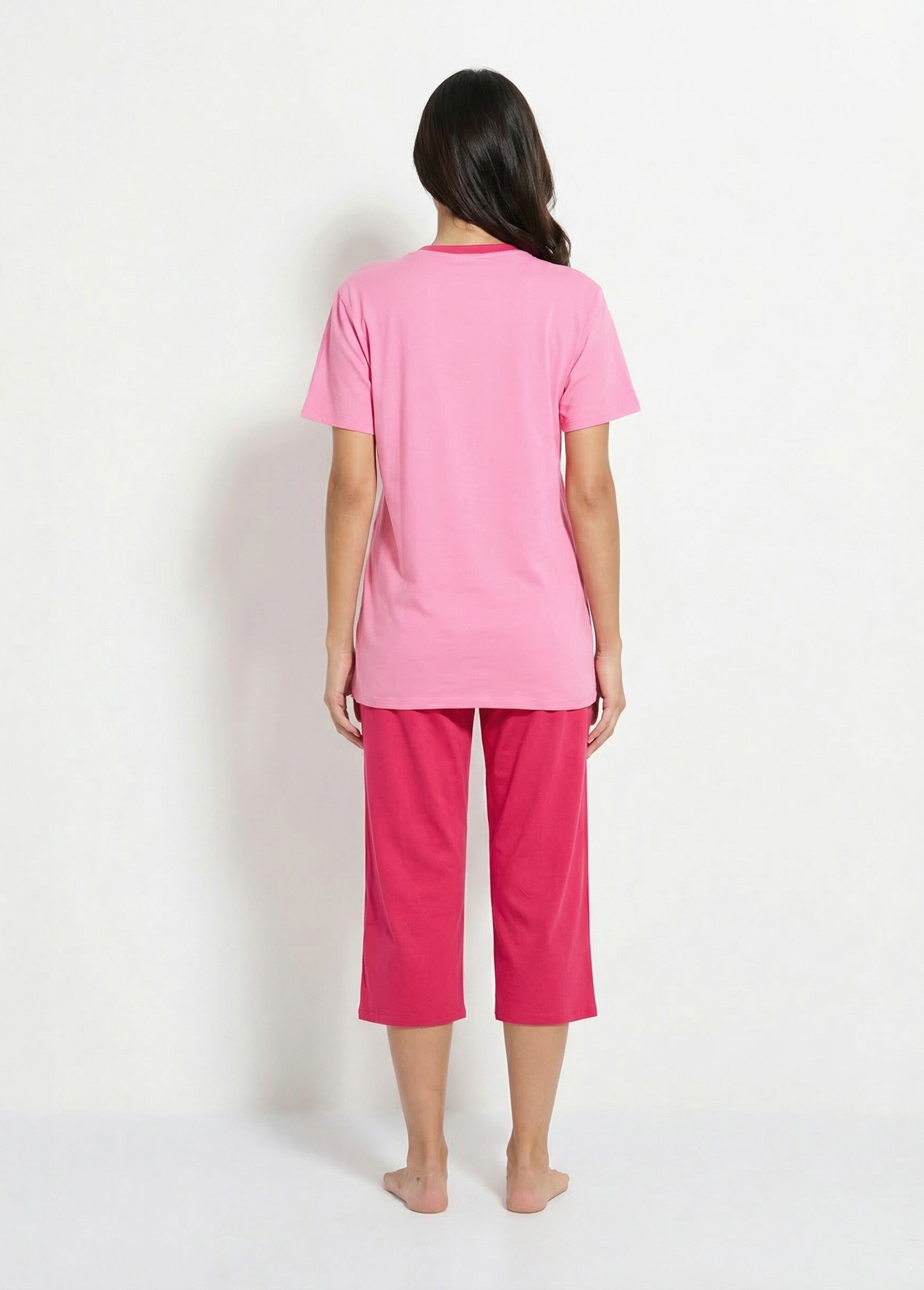 Pyjama corsaire coton à motif - lot de 2