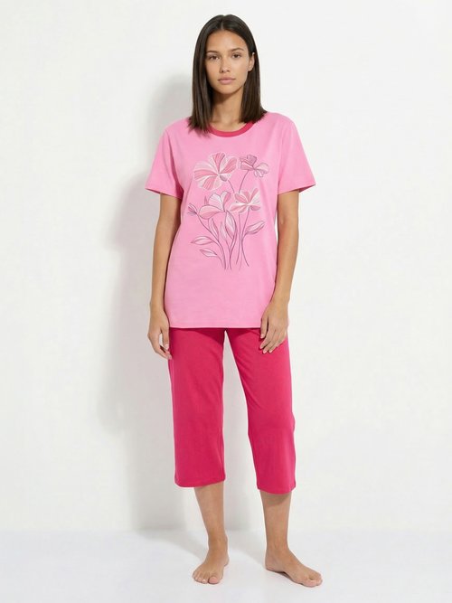 Pyjama corsaire coton à motif - lot de 2 Femme ASSORTIS LOT 2 SEVEN FA1