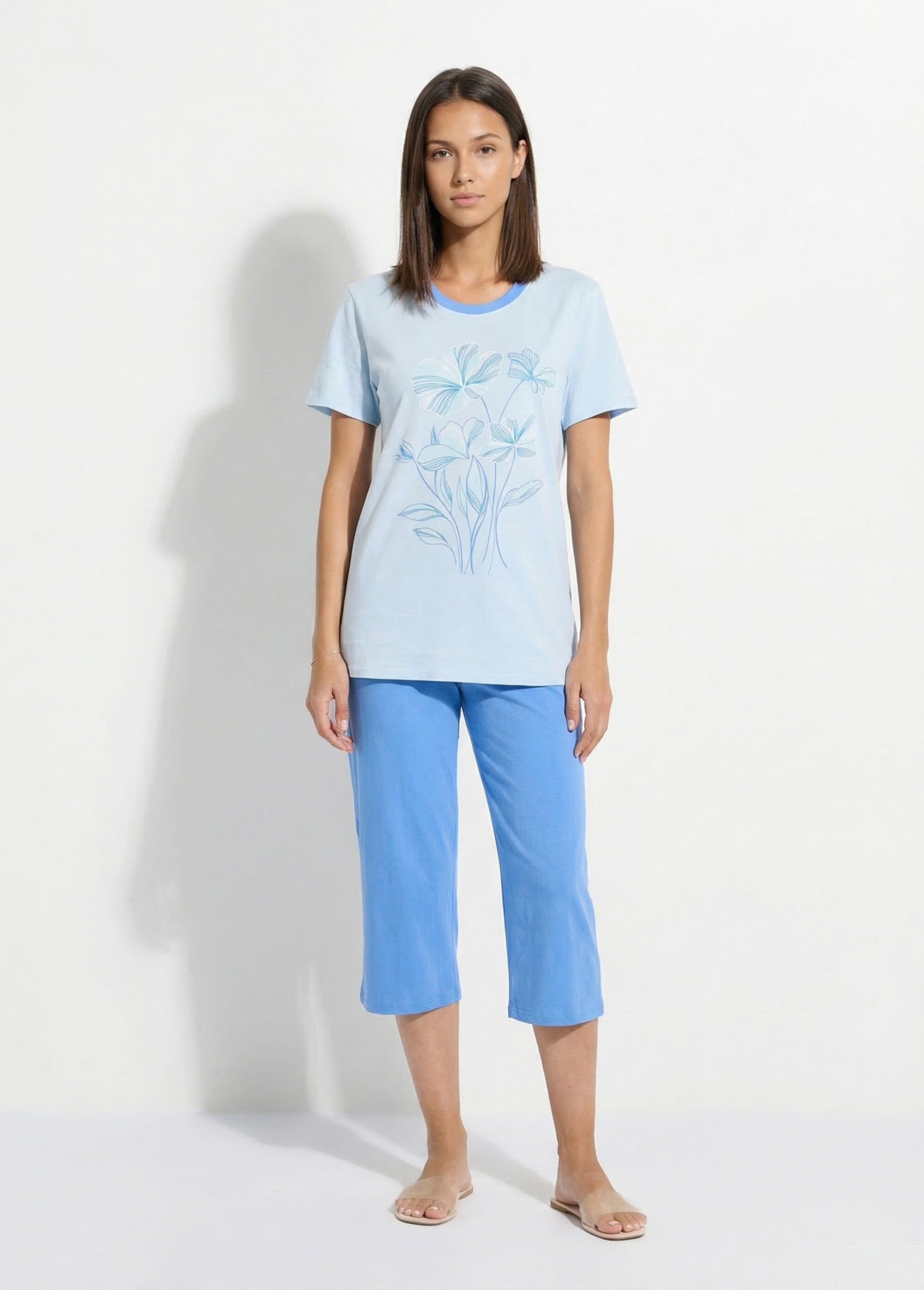 Pyjama corsaire coton à motif - lot de 2 Femme ASSORTIS LOT 2 SEVEN FA2