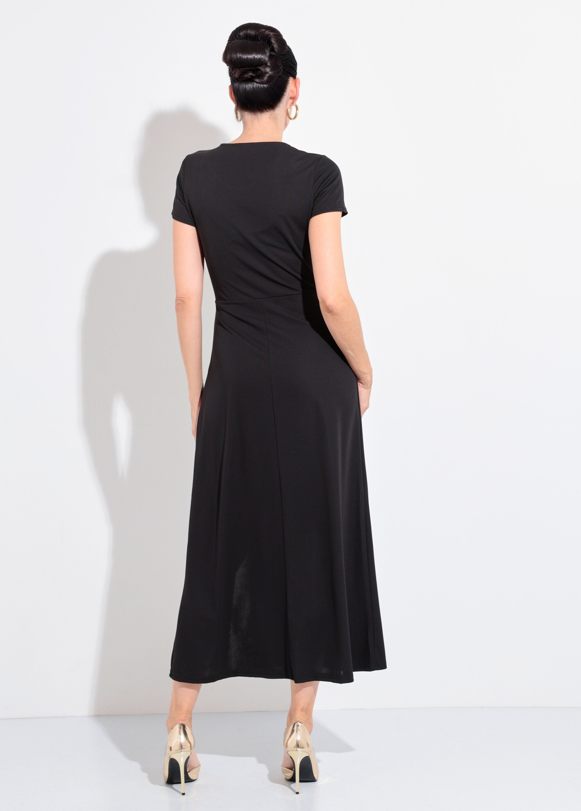 Robe longue en maille fluide détail bijou Femme Noir EGE-SCARLET DO1