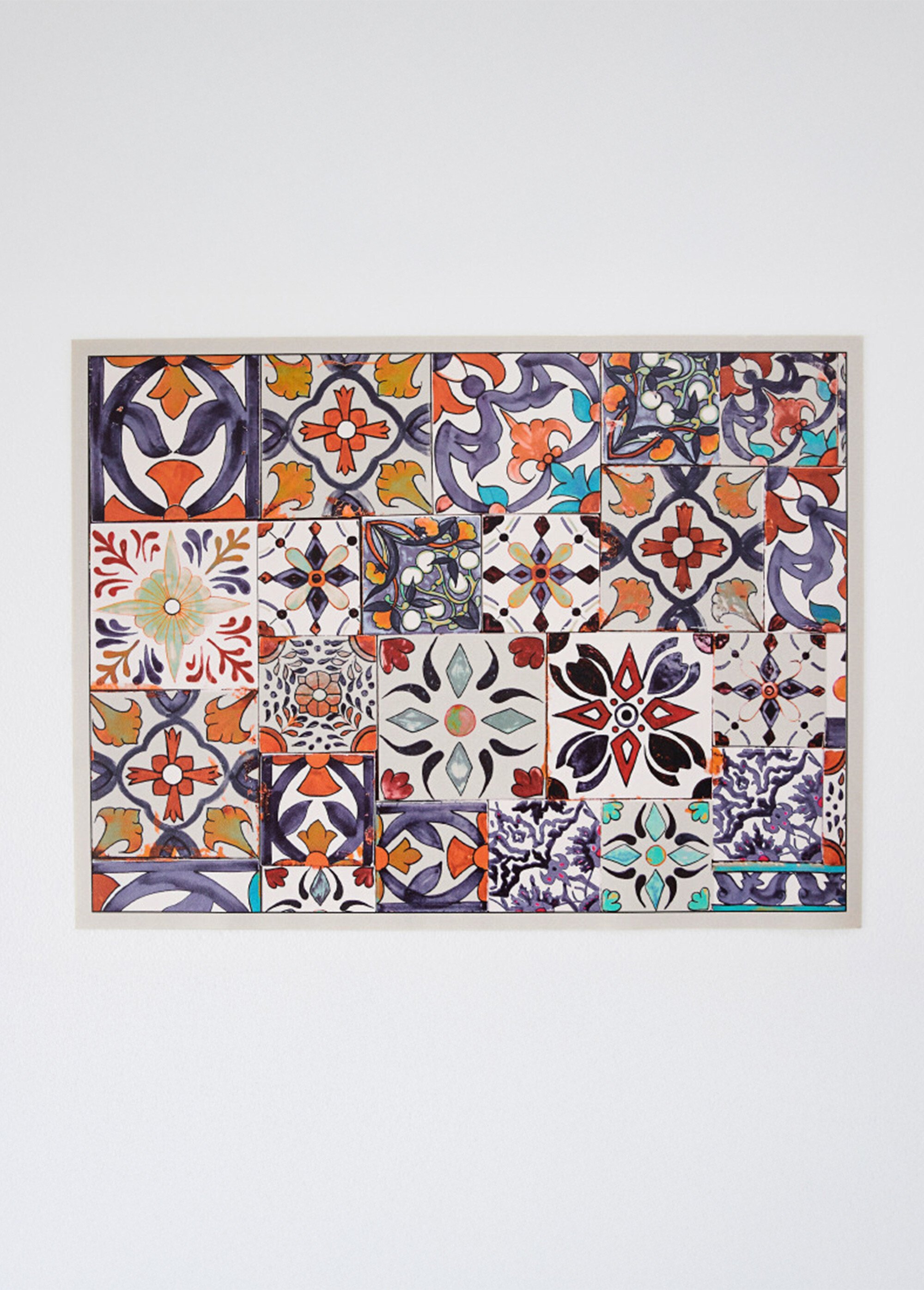 Tapis vinyle effet carreaux de ciment