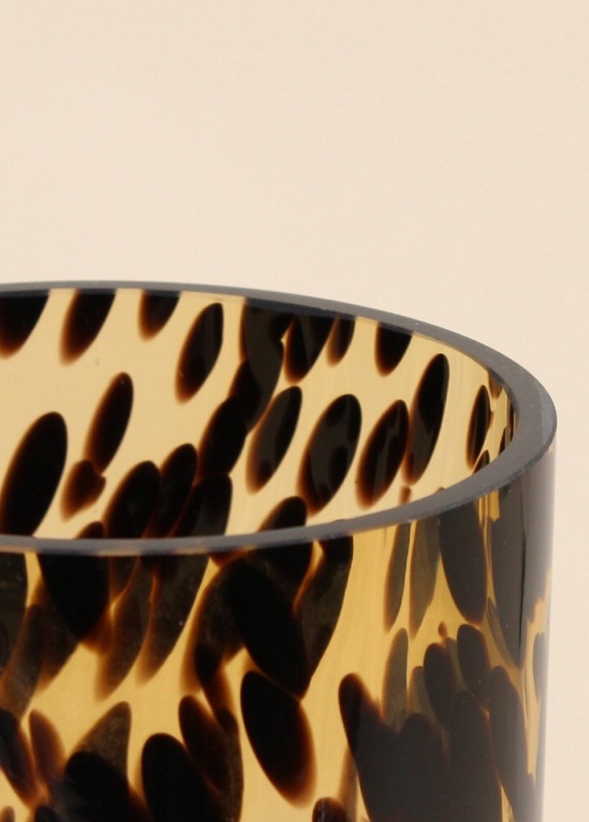 Vase en verre ambré effet léopard Marron NOR-23441 DE1