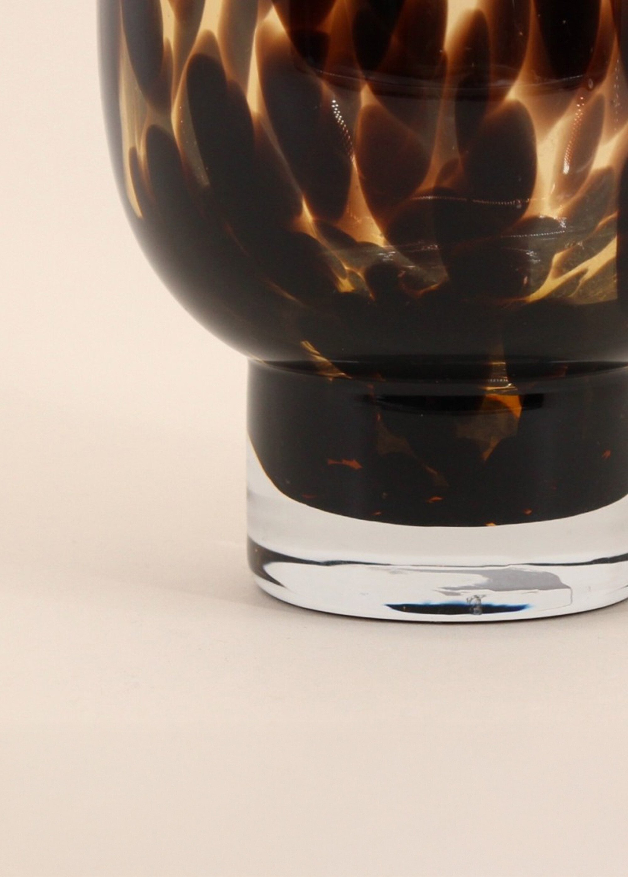 Vase en verre ambré effet léopard Marron NOR-23441 DE2