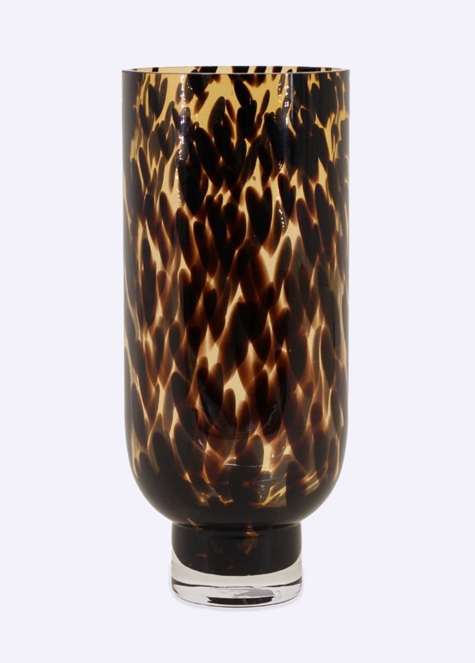 Vase en verre ambré effet léopard Marron NOR-23441 FA1