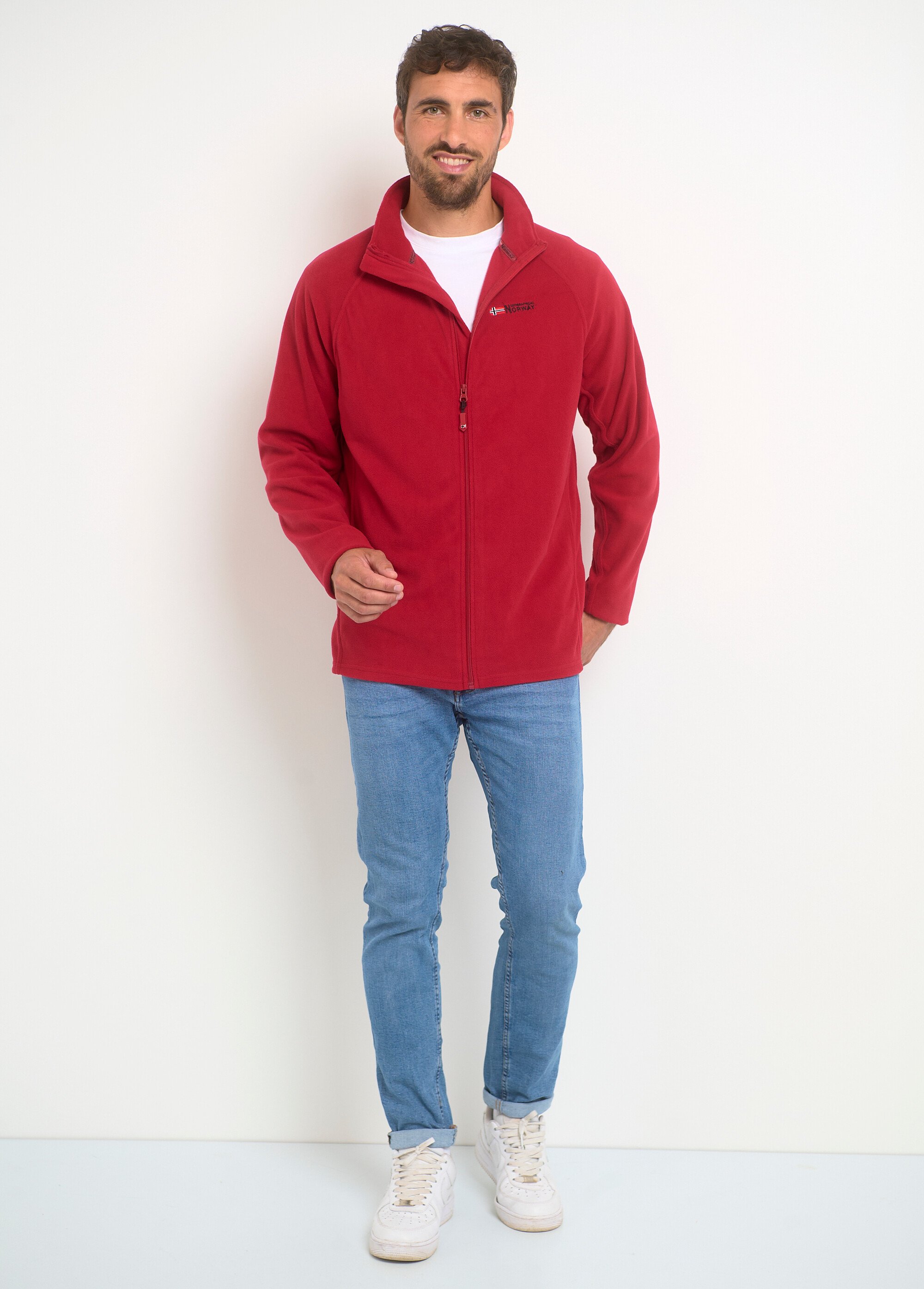 Veste polaire chaude avec col montant Homme Rouge ARTWX2969H/GN SF1