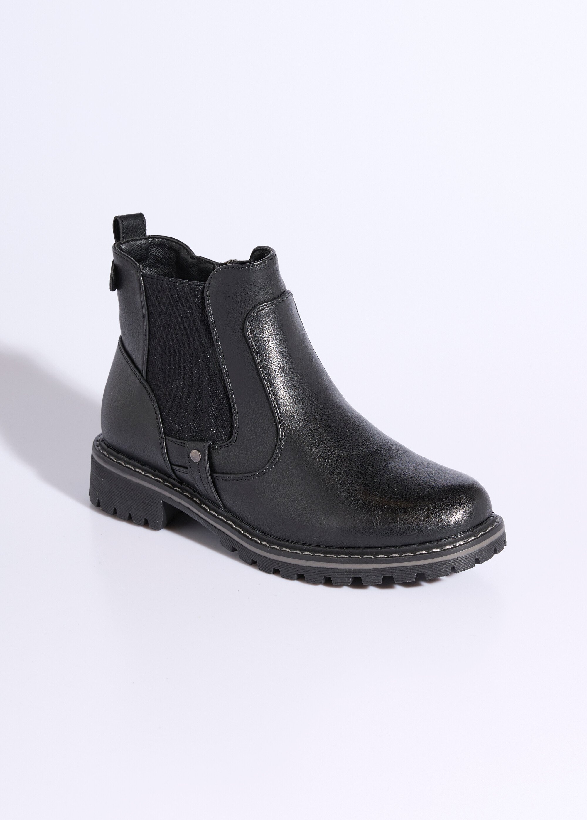 Boots élastiquées, esprit camarguaises Femme Noir JPTDF-5315 FA1