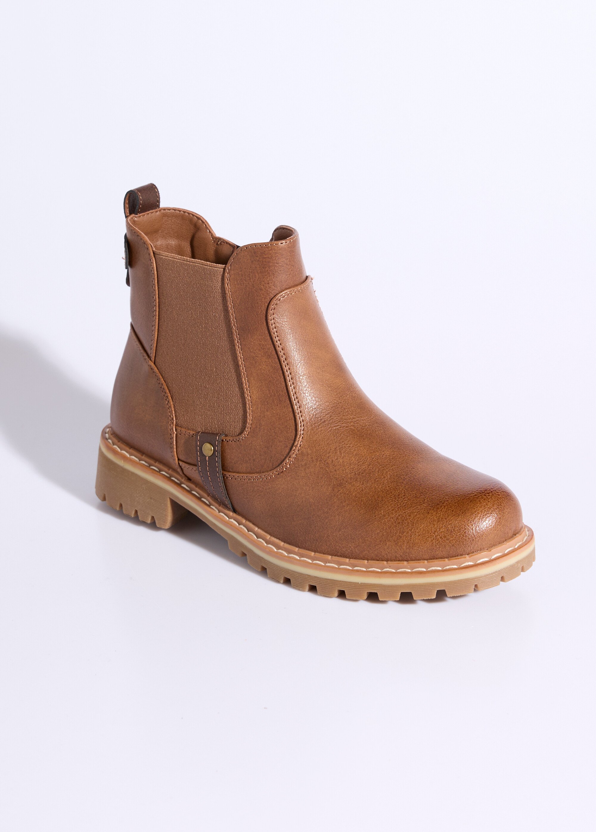 Boots élastiquées, esprit camarguaises Femme Beige JPTDF-5315 FA1