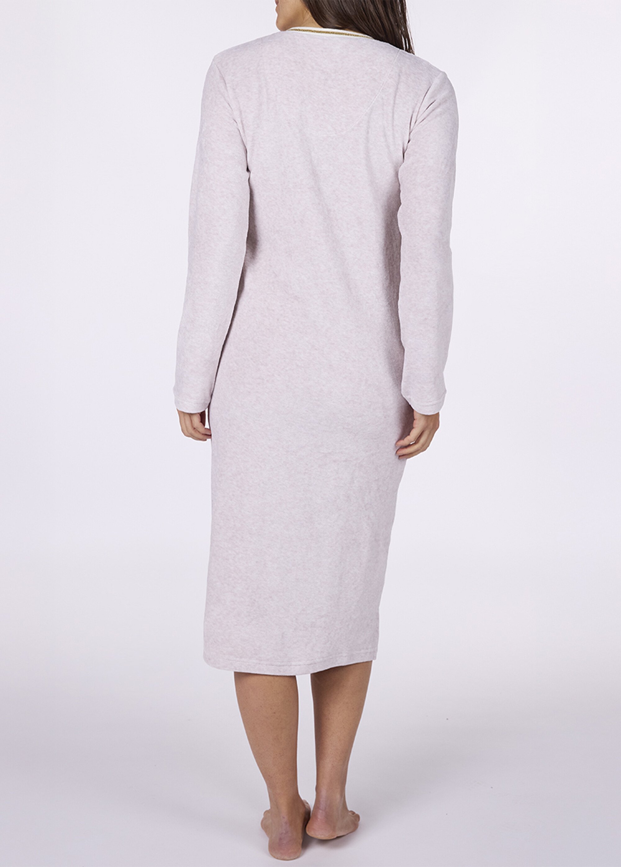 Chemise de nuit longue en velours chaud