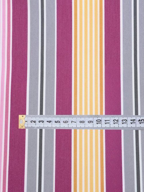 Coupon tissu ameublement rayé 1R ROSE COT146270 DE1