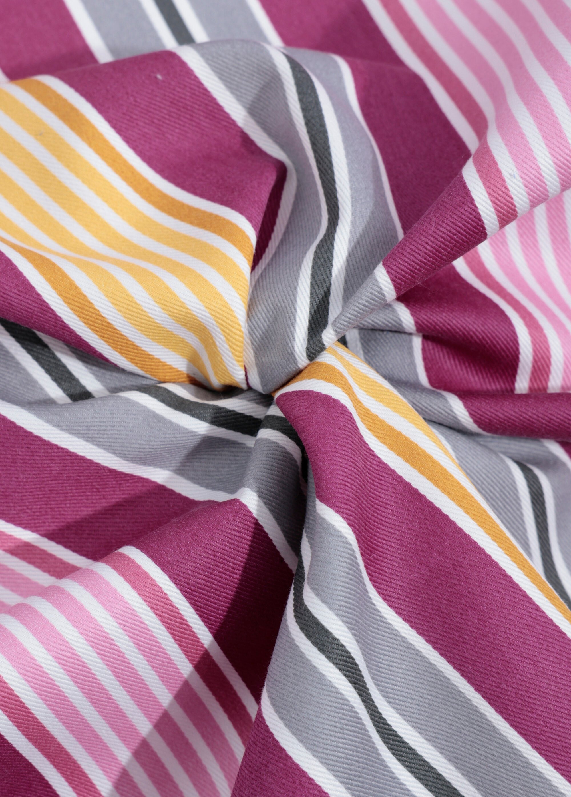 Coupon tissu ameublement rayé 1R ROSE COT146270 FA1