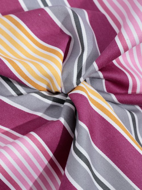 Coupon tissu ameublement rayé 1R ROSE COT146270 FA1