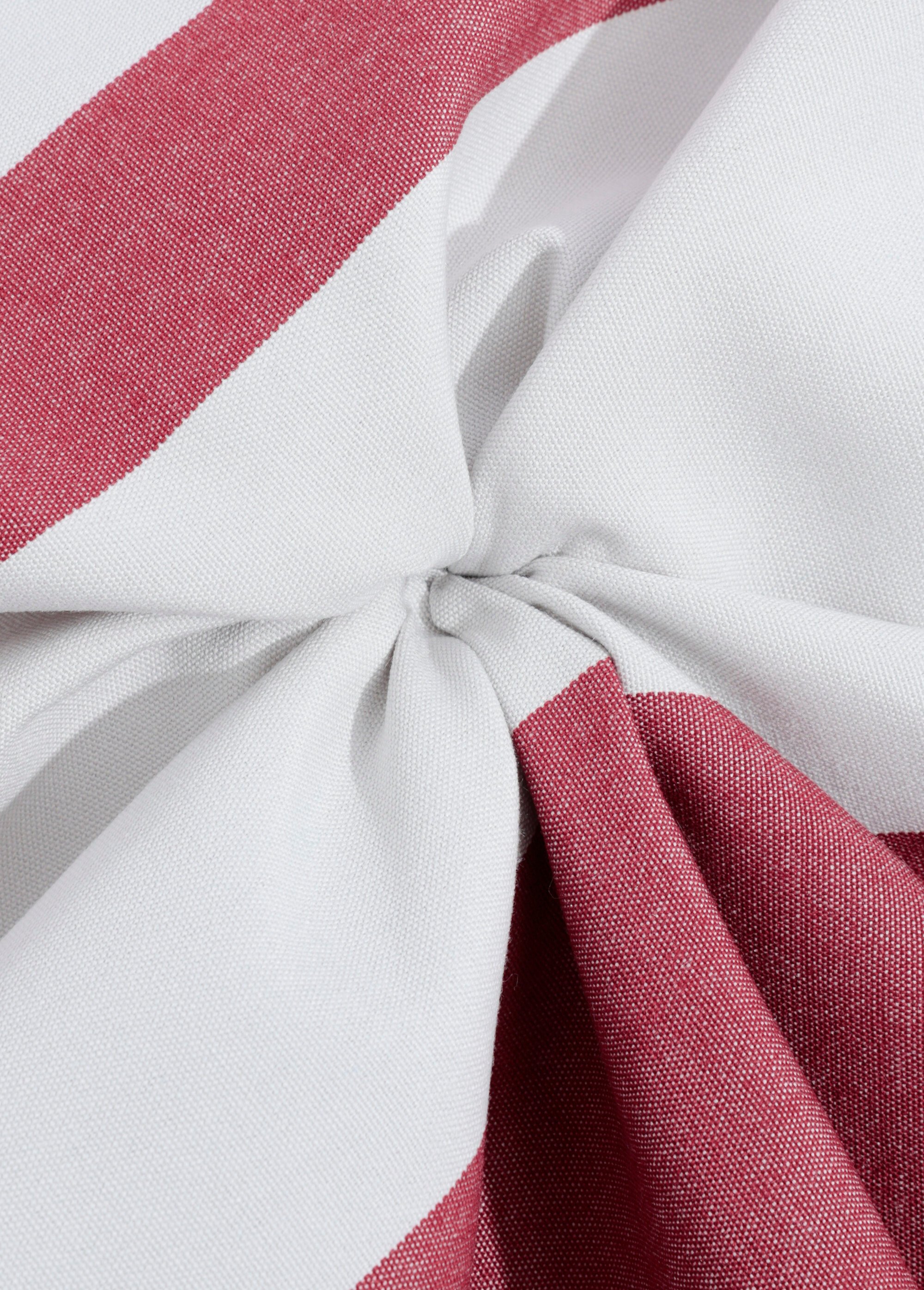 Coupon tissu ameublement rayé 2B ROUGE COT146270-1 FA1