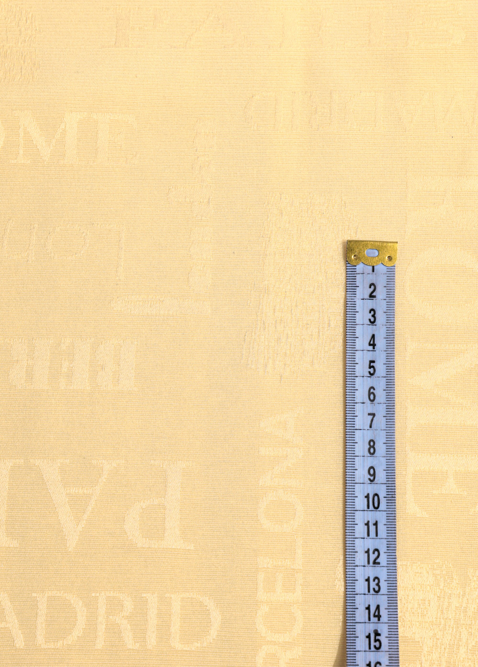 Coupon tissu déco inscriptions Villes 2J JAUNE COT147382-2 DE1