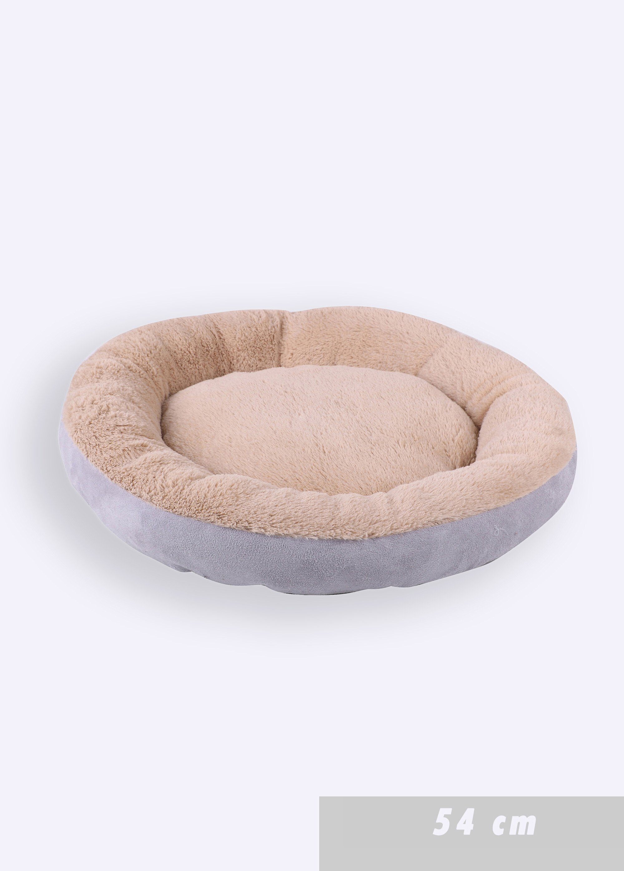 Coussin doux bicolore rond pour animaux