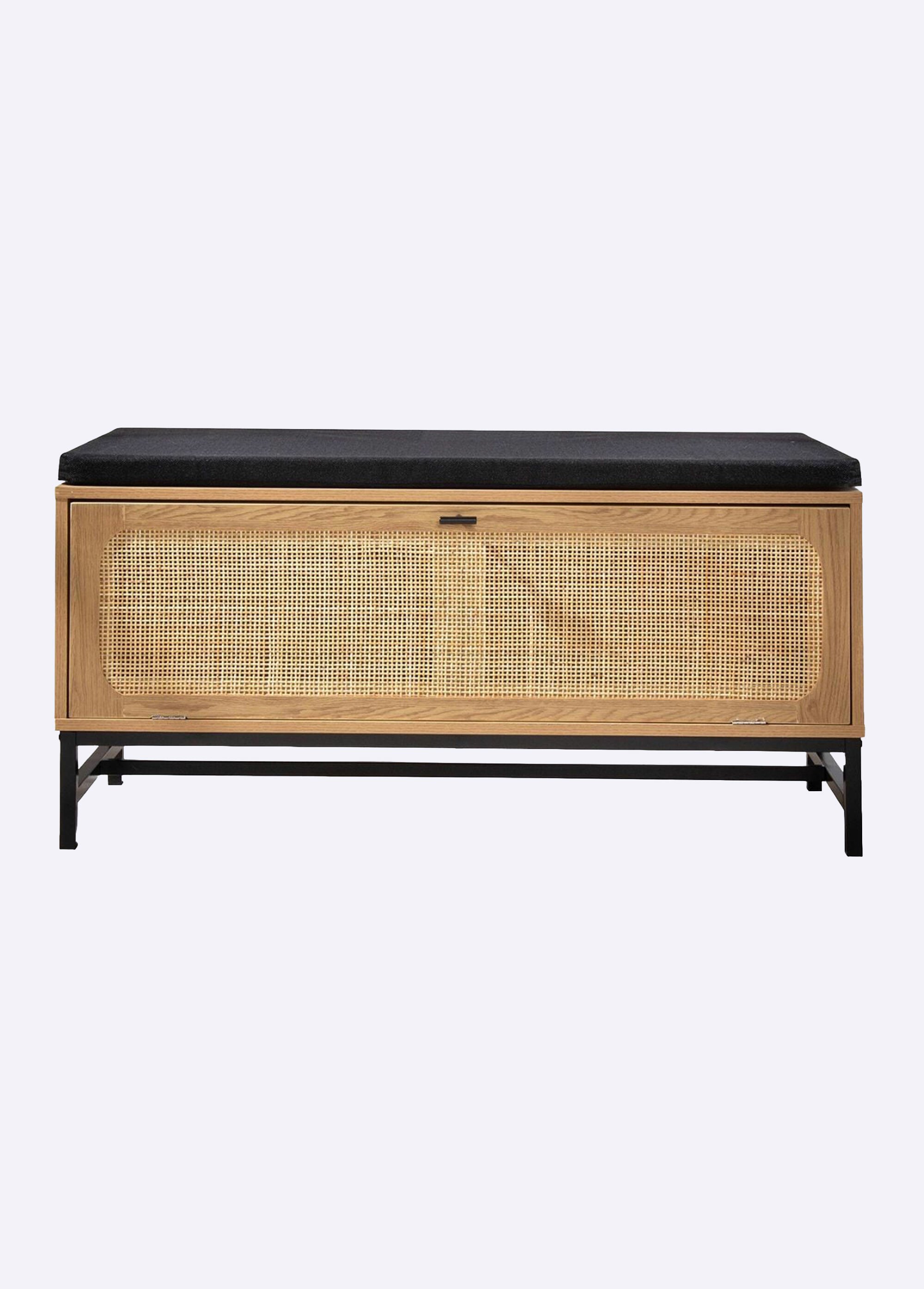 JAYA Banc rotin rangement chaussures