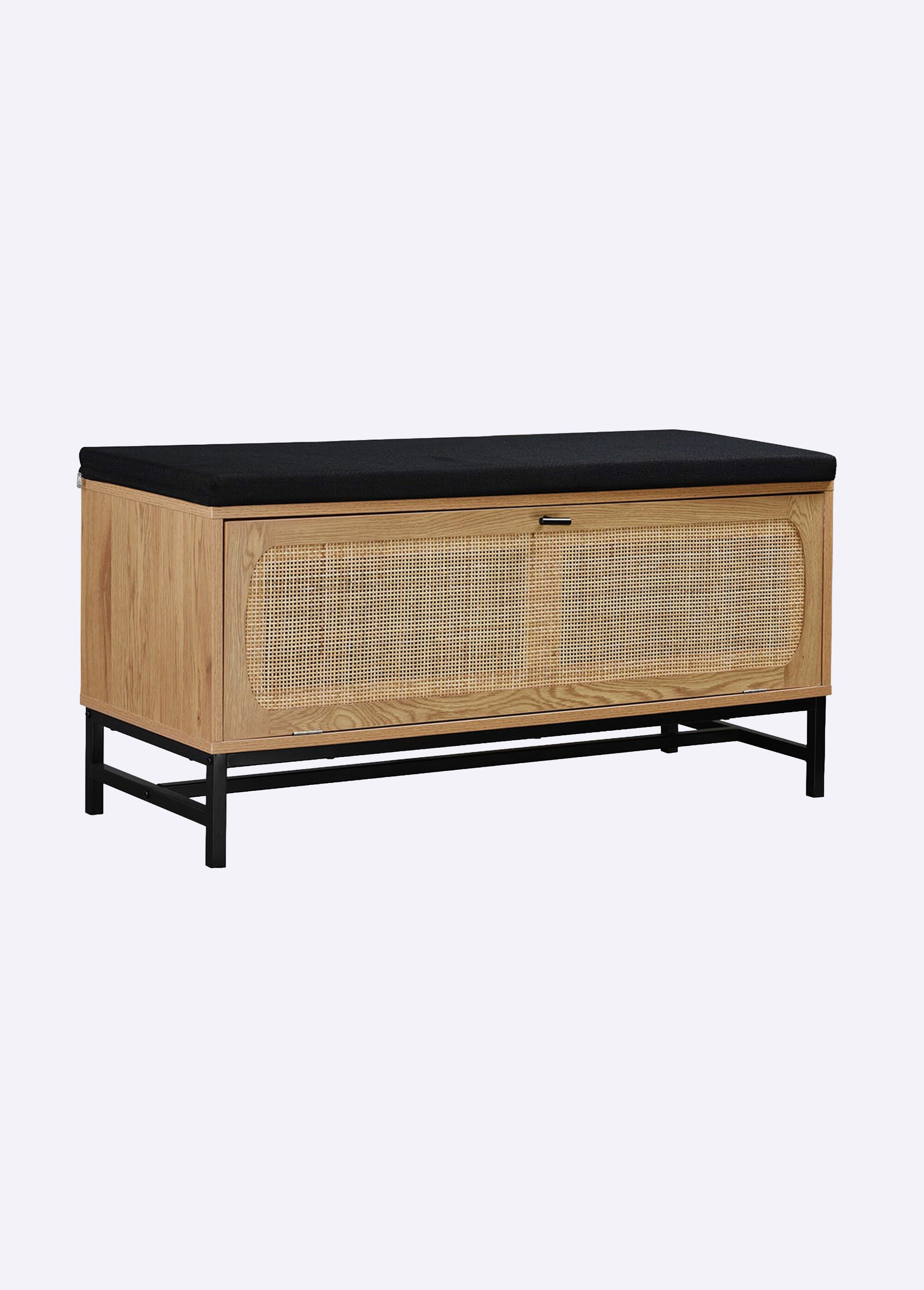 JAYA Banc rotin rangement chaussures BEIGE CAL-12838133 FA1