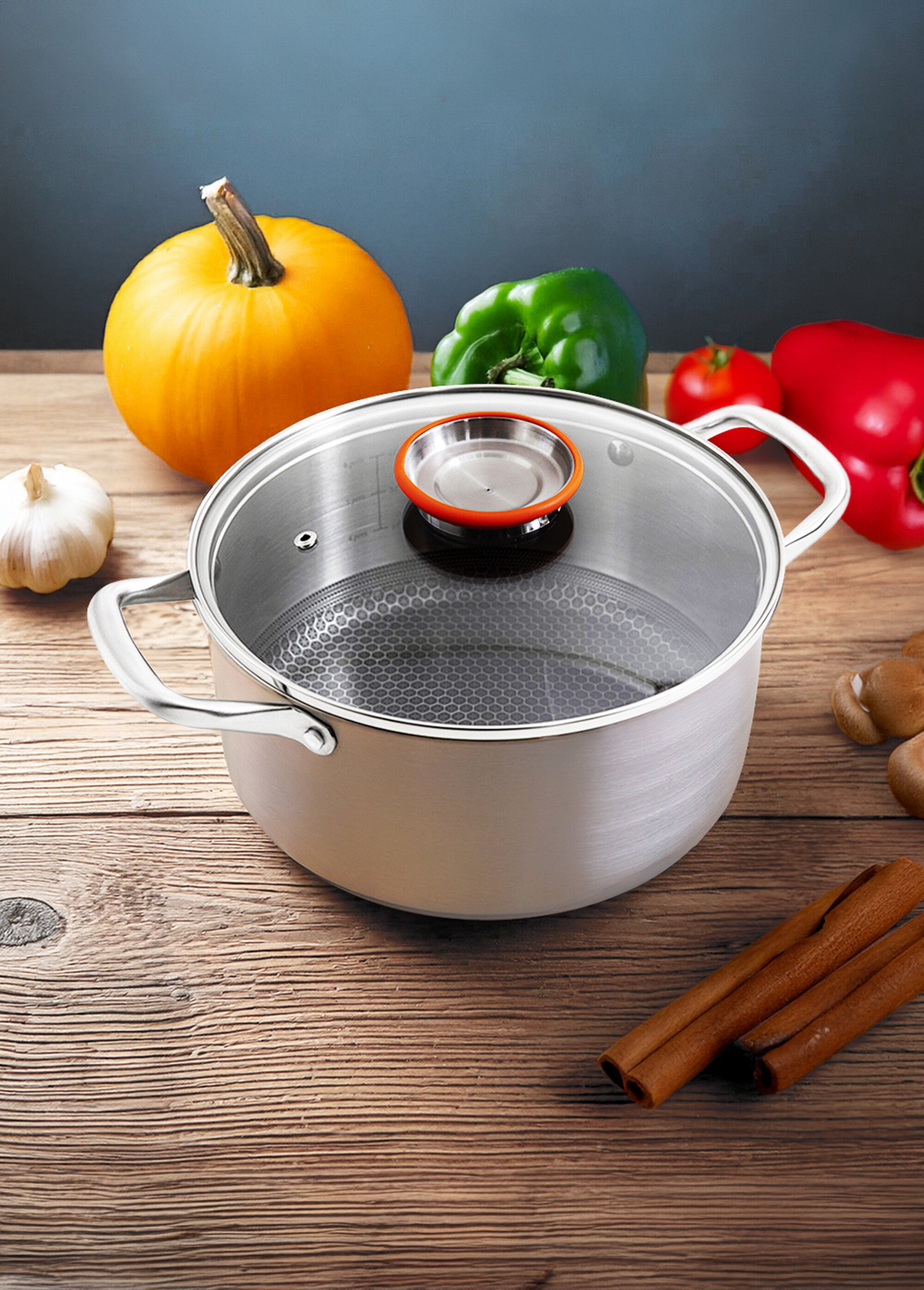 Marmite 24cm triplex + couvercle Blackcube Gris 9060400 SF1