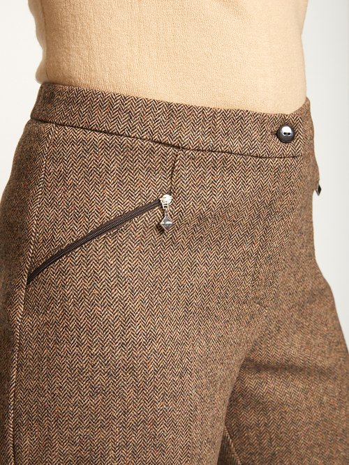 Pantalon chevrons ou chiné entrejambe 75 cm Femme Marron NEMESIS DE1